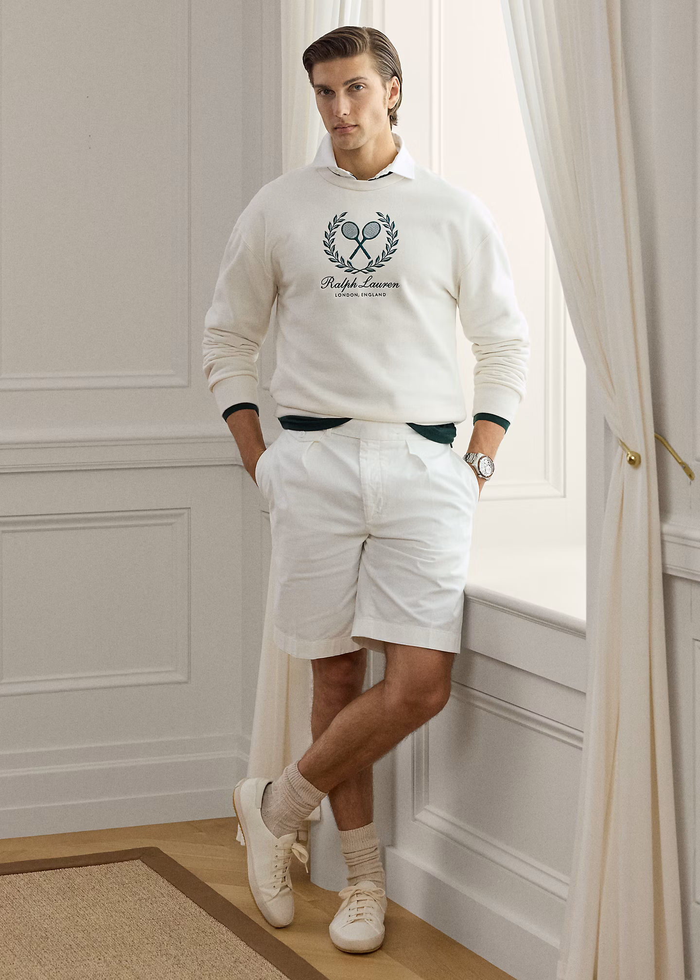 Baumwoll-Kaschmir-Sweatshirt mit Wappen - RALPH LAUREN OUTLET