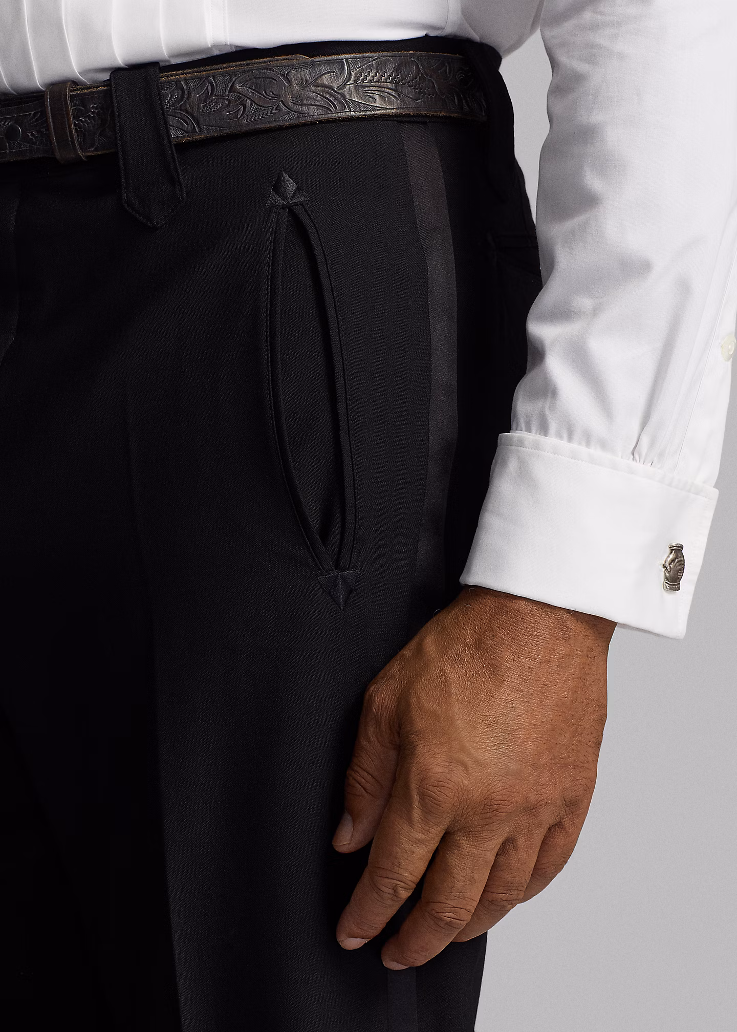 Slim-Fit Western-Smokinghose aus Wolle - RALPH LAUREN OUTLET