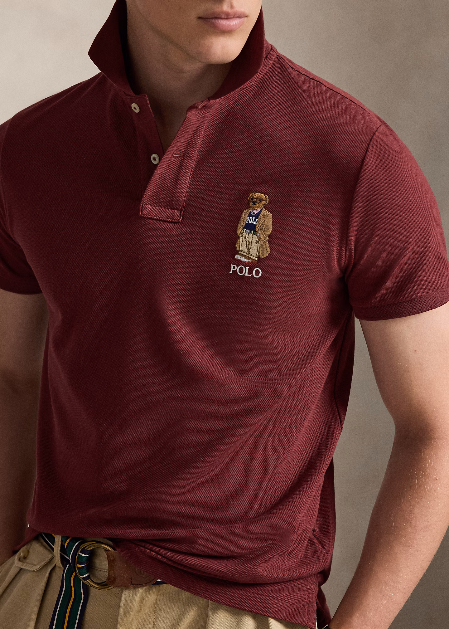 Custom-Slim-Fit Poloshirt mit Polo Bear - RALPH LAUREN OUTLET