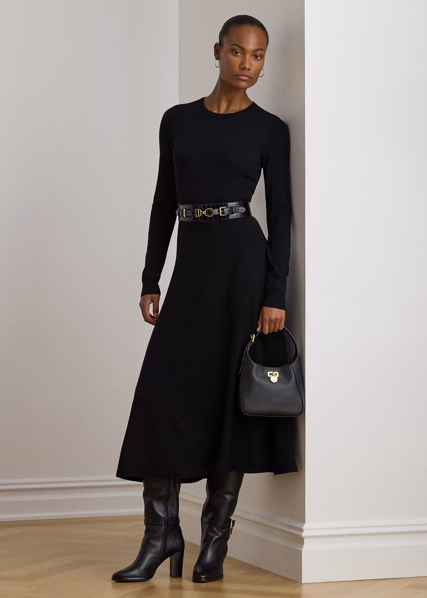 Rundhals-Pulloverkleid aus Wolle - RALPH LAUREN OUTLET