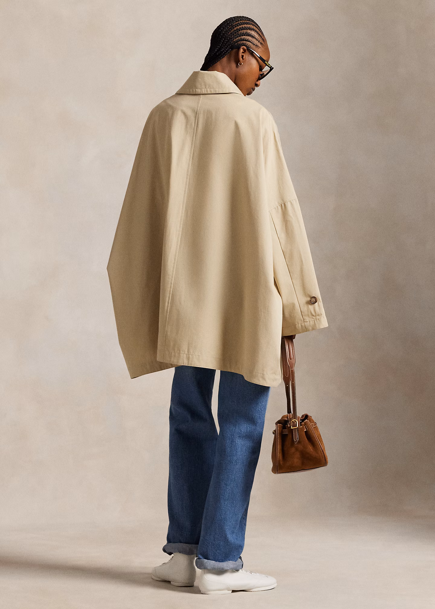 Übergroße 3/4-Jacke aus Baumwolltwill - RALPH LAUREN OUTLET