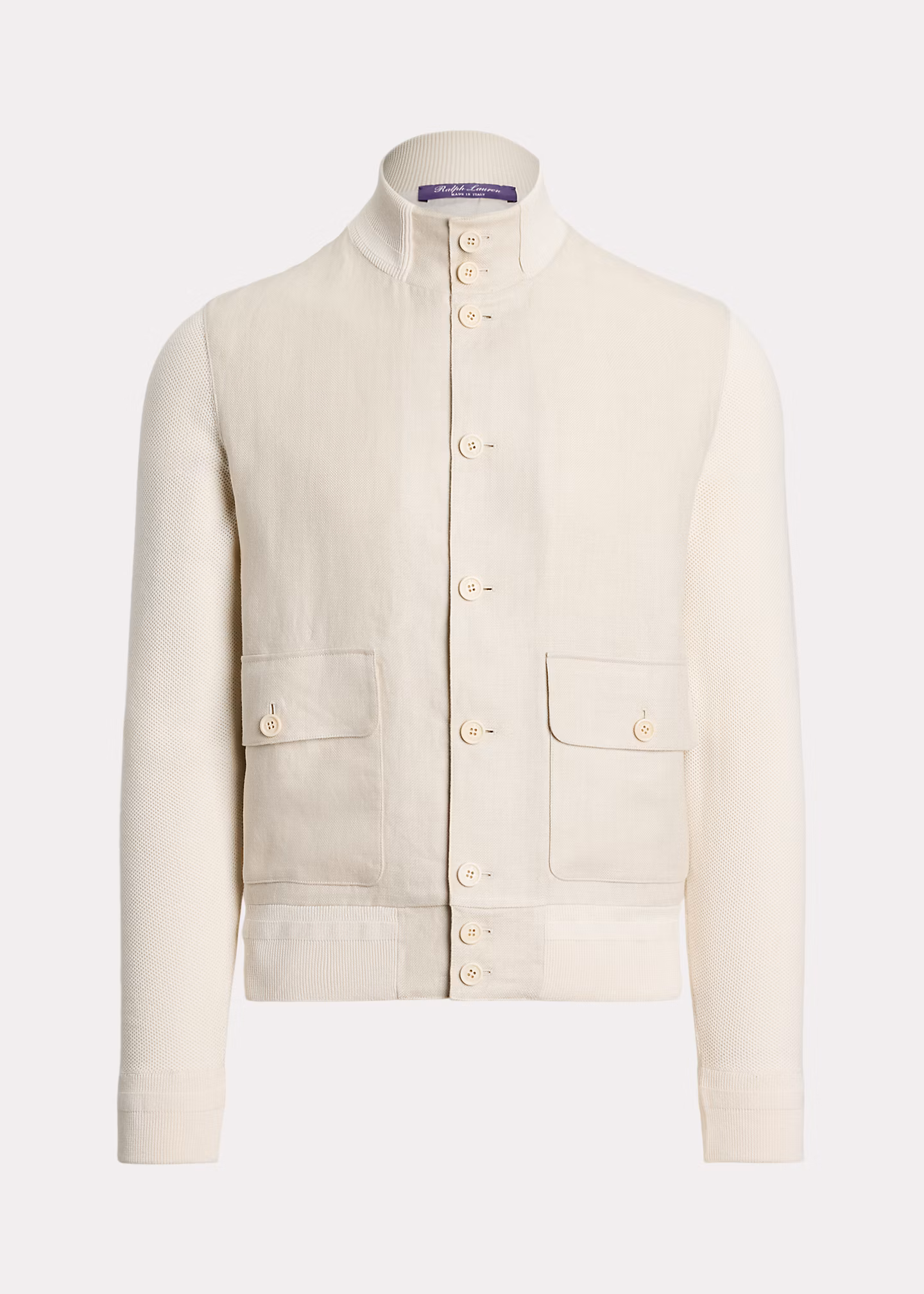 Strickjacke mit Leinenbahnen - RALPH LAUREN OUTLET