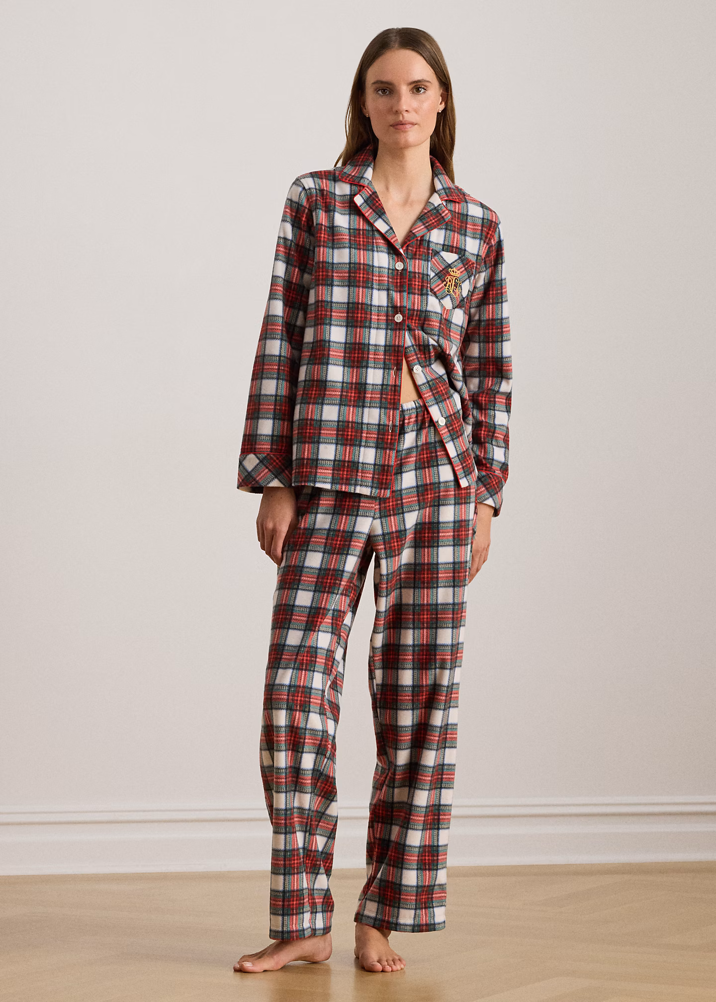 Karierter Pyjama aus Fleece - RALPH LAUREN OUTLET