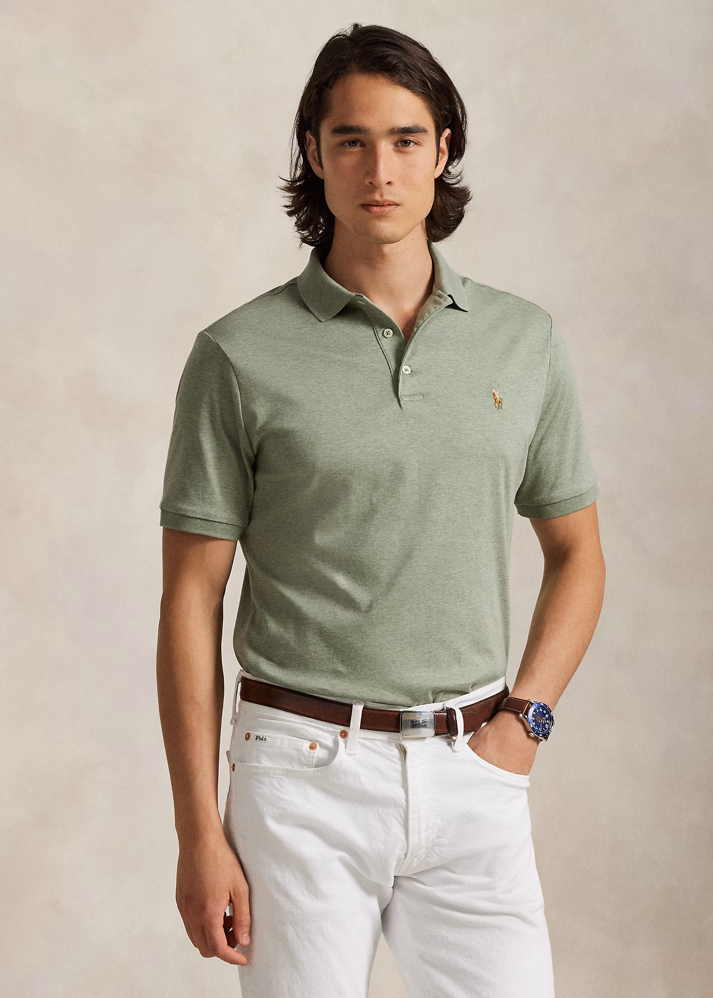 Custom-Slim-Fit Baumwoll-Poloshirt - RALPH LAUREN OUTLET