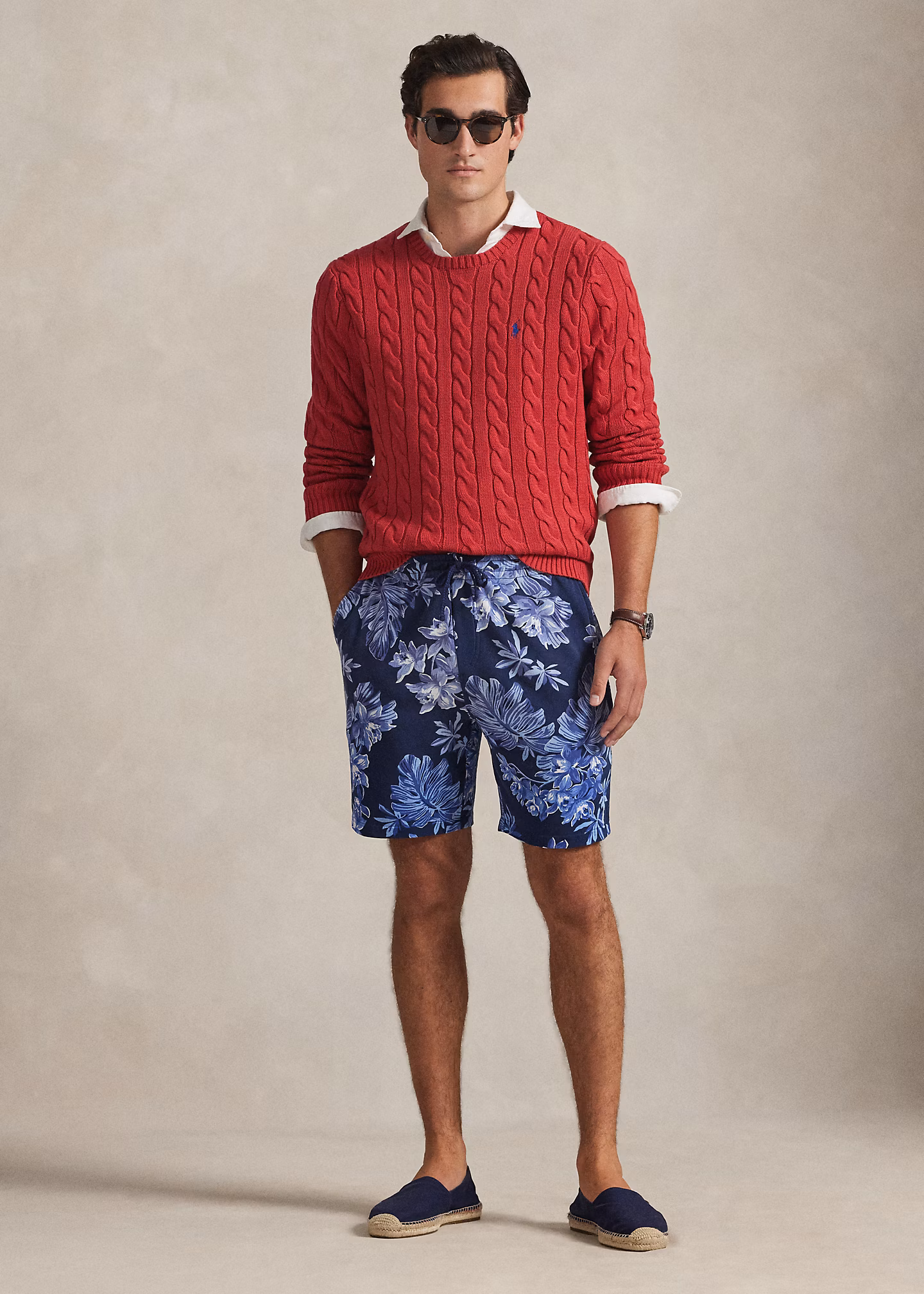 Baumwollpullover mit Zopfmuster - RALPH LAUREN OUTLET