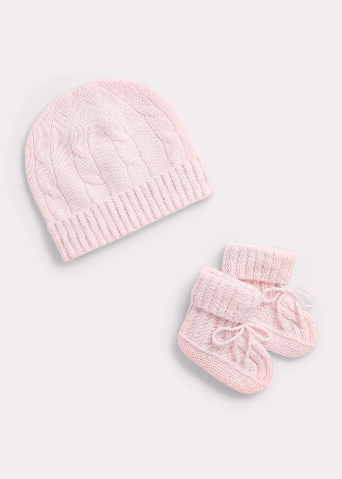 Kaschmirmütze und Babyschuhe im Set - RALPH LAUREN OUTLET