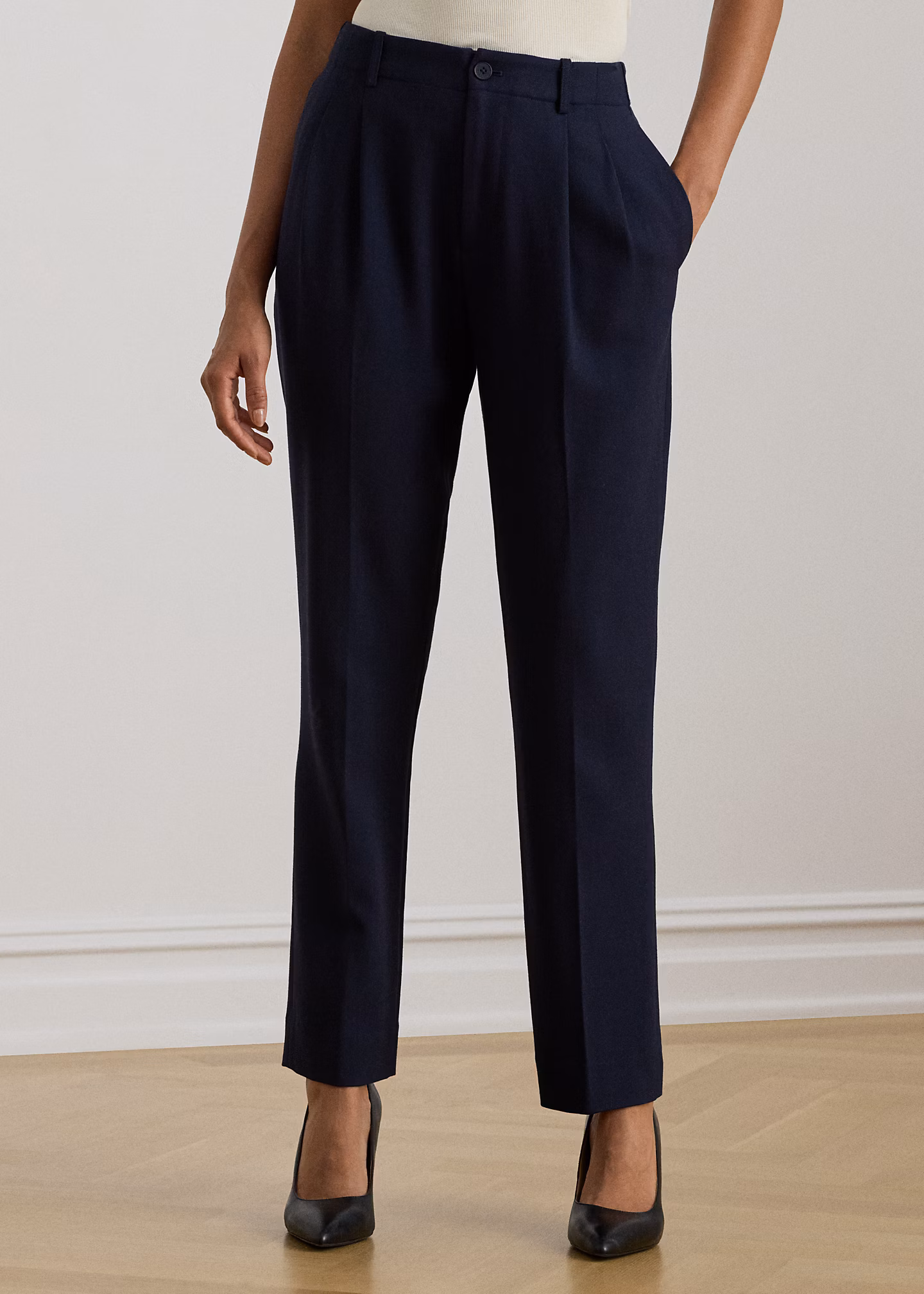 Trikotine-Bundfaltenhose im Tapered-Fit - RALPH LAUREN OUTLET