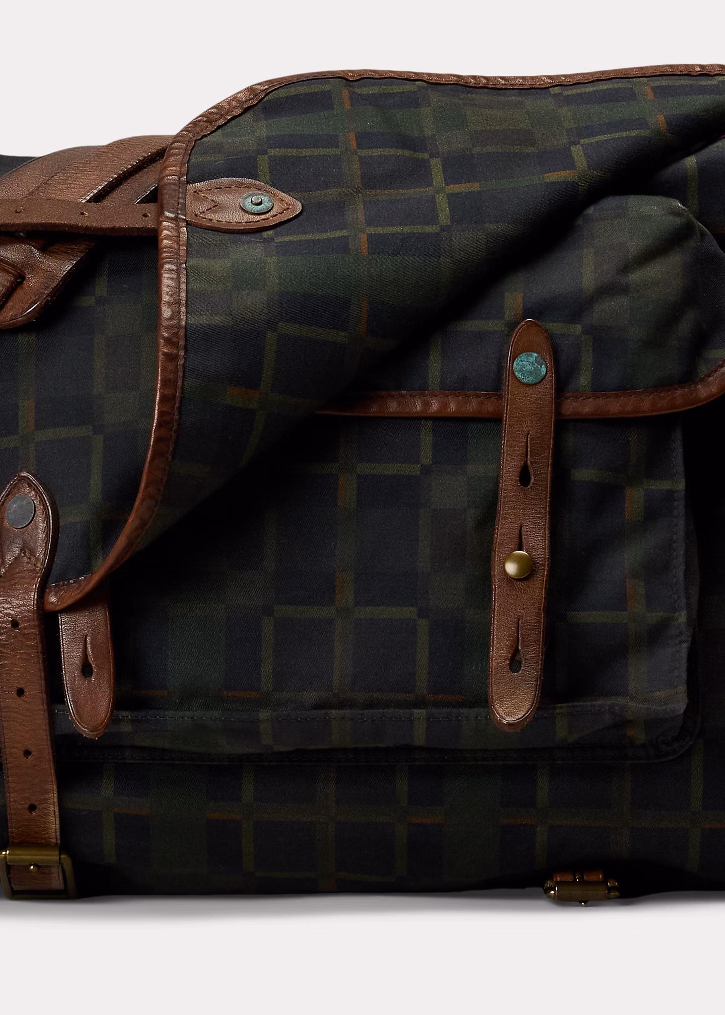 Wachstuch-Umhängetasche mit Karomuster - RALPH LAUREN OUTLET