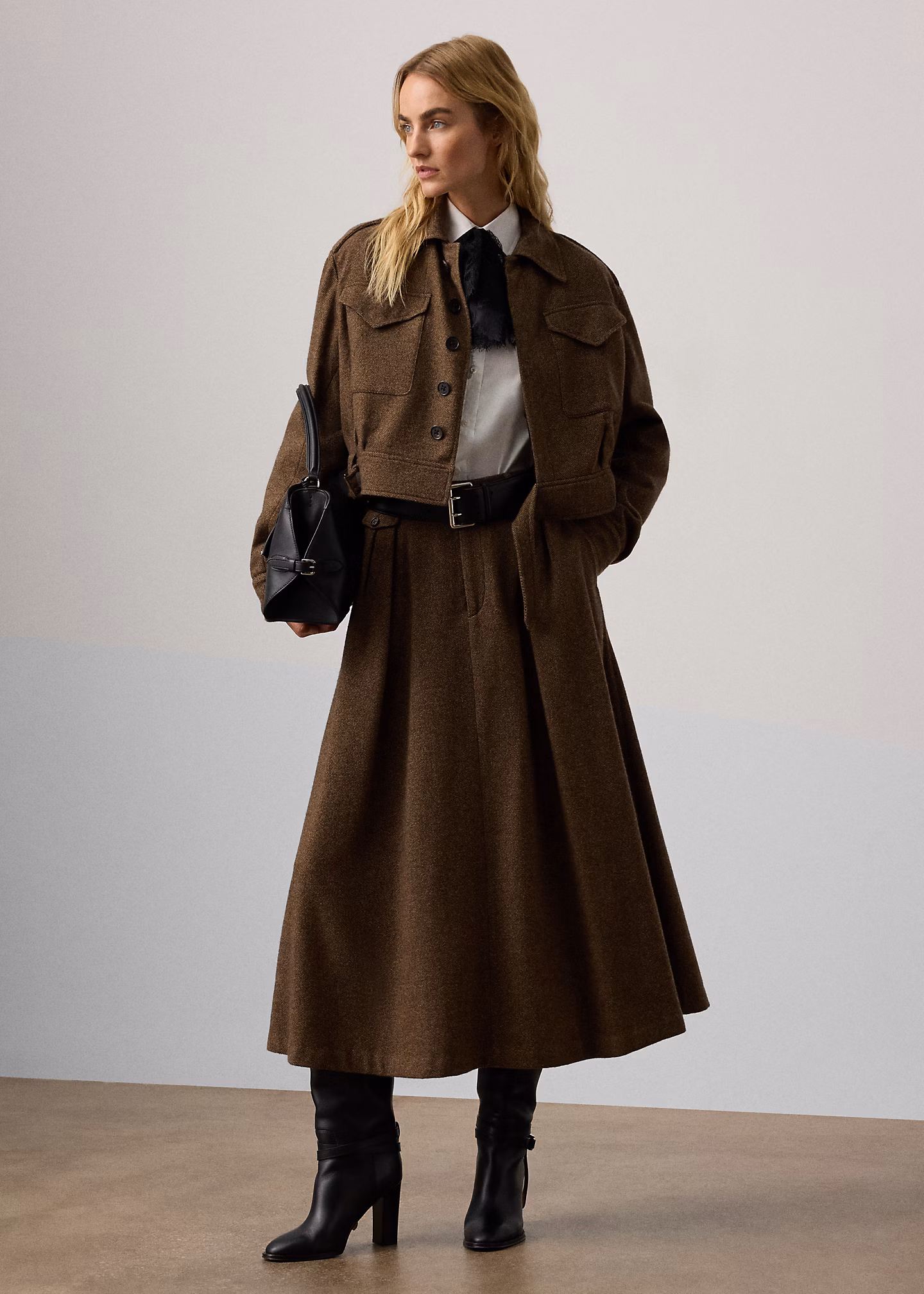 Tweedrock Evilyn mit Pfauenaugenmuster - RALPH LAUREN OUTLET