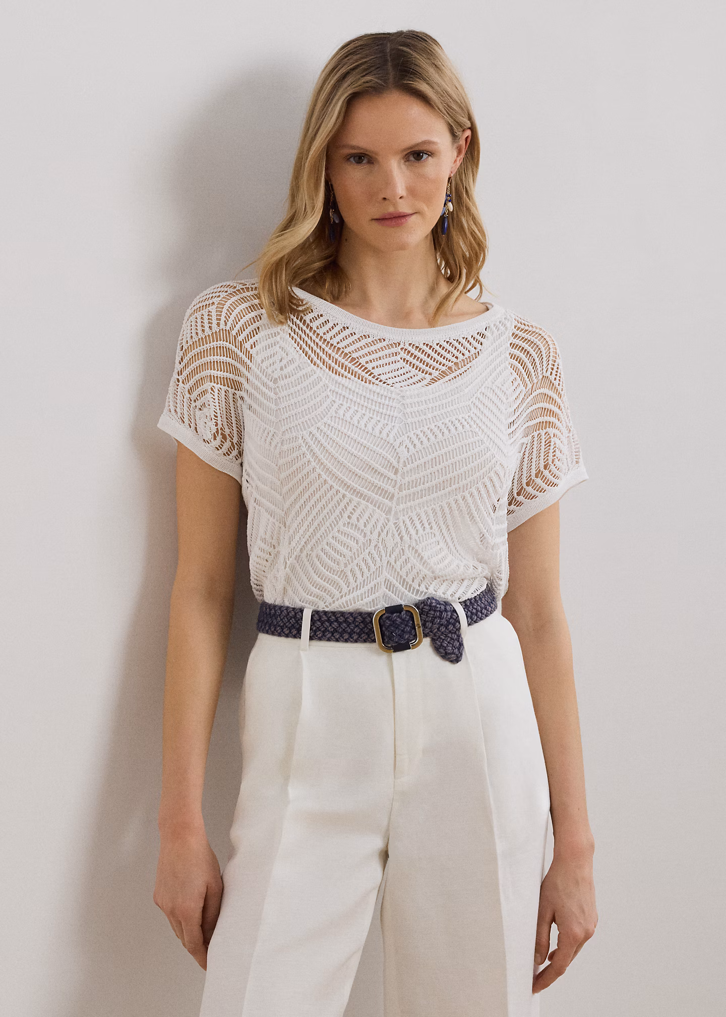 Kurzarmpullover mit geometrischem Muster - RALPH LAUREN OUTLET