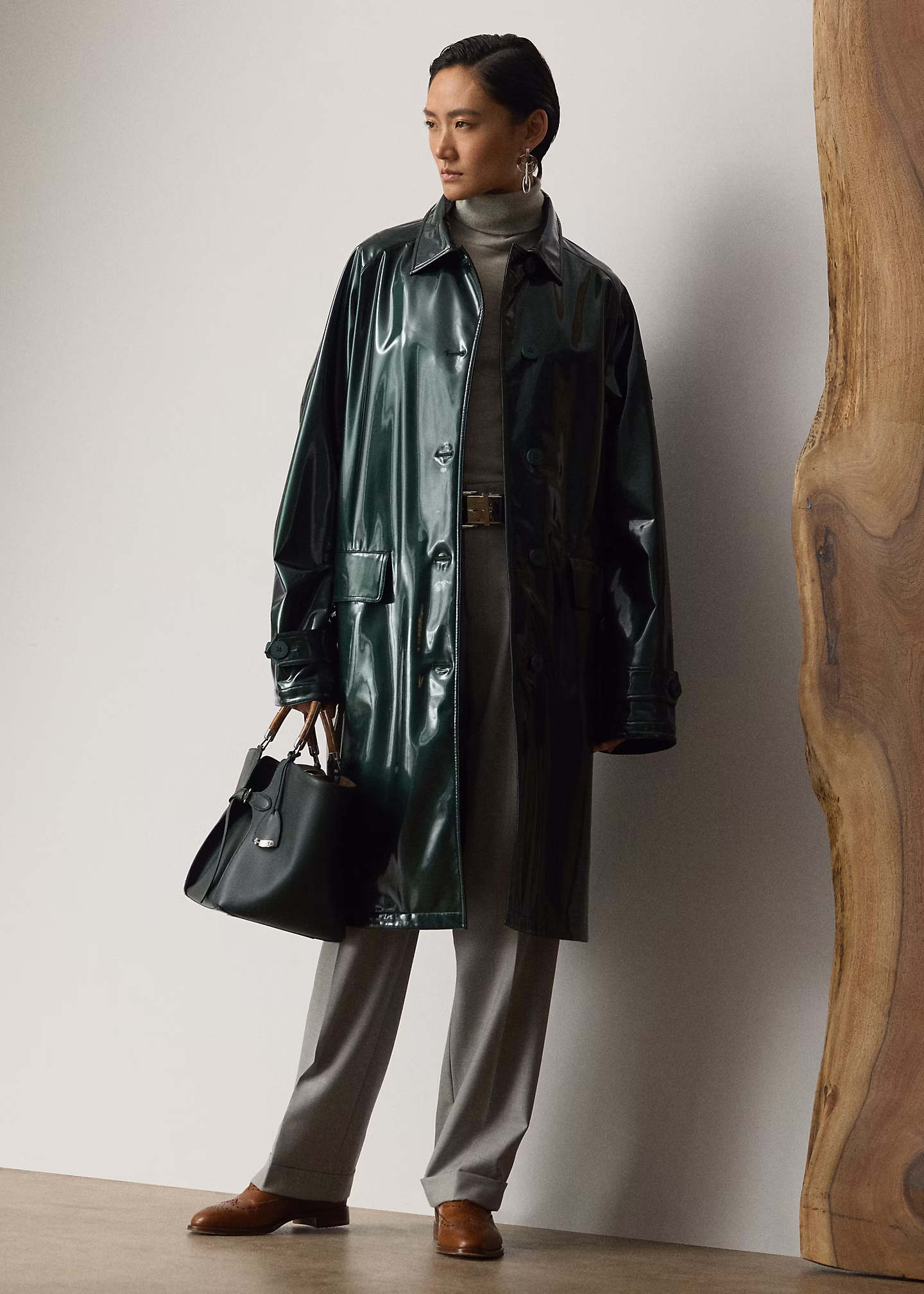 Balmacaan-Mantel Korrina aus Lackleder - RALPH LAUREN OUTLET