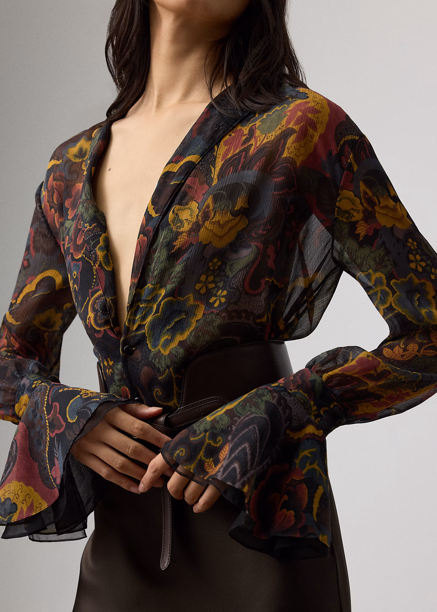 Chiffon-Bluse Jolie mit Paisley-Motiv - RALPH LAUREN OUTLET