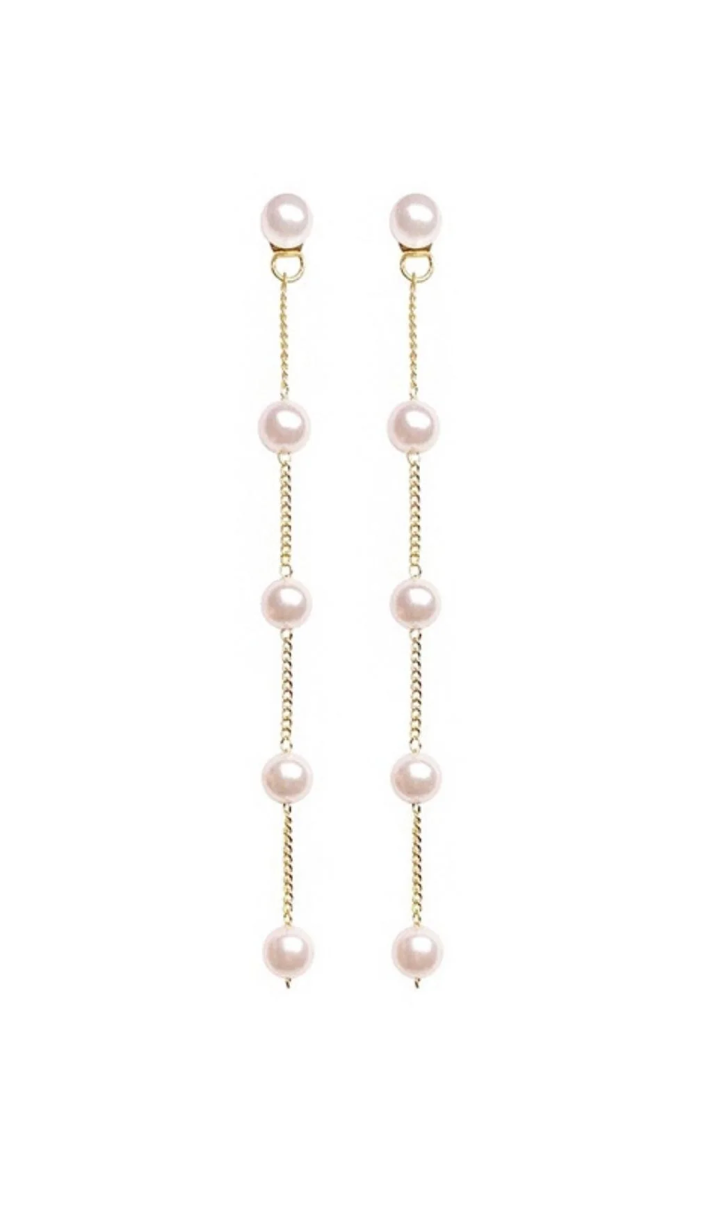 LONG PEARL TASSEL EARRINGS