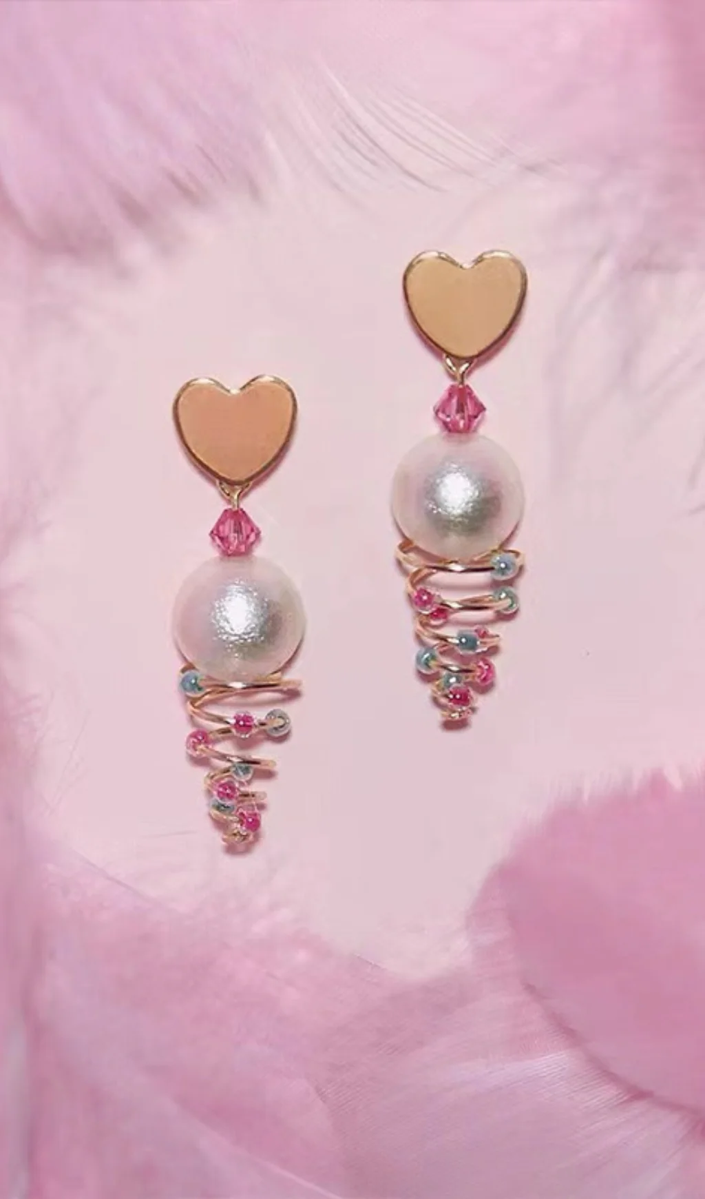 PEARL ICE CREAM EARRING