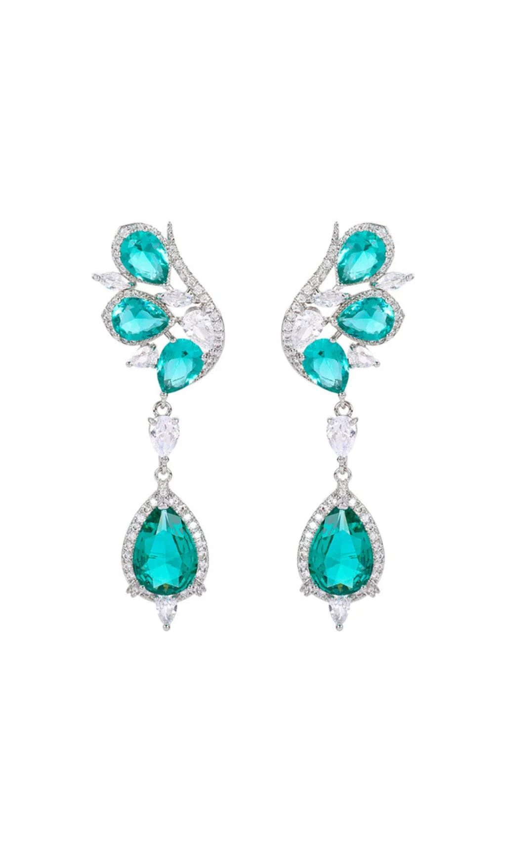 DIAMOND BUTTERFLY TOPAZ EARRINGS