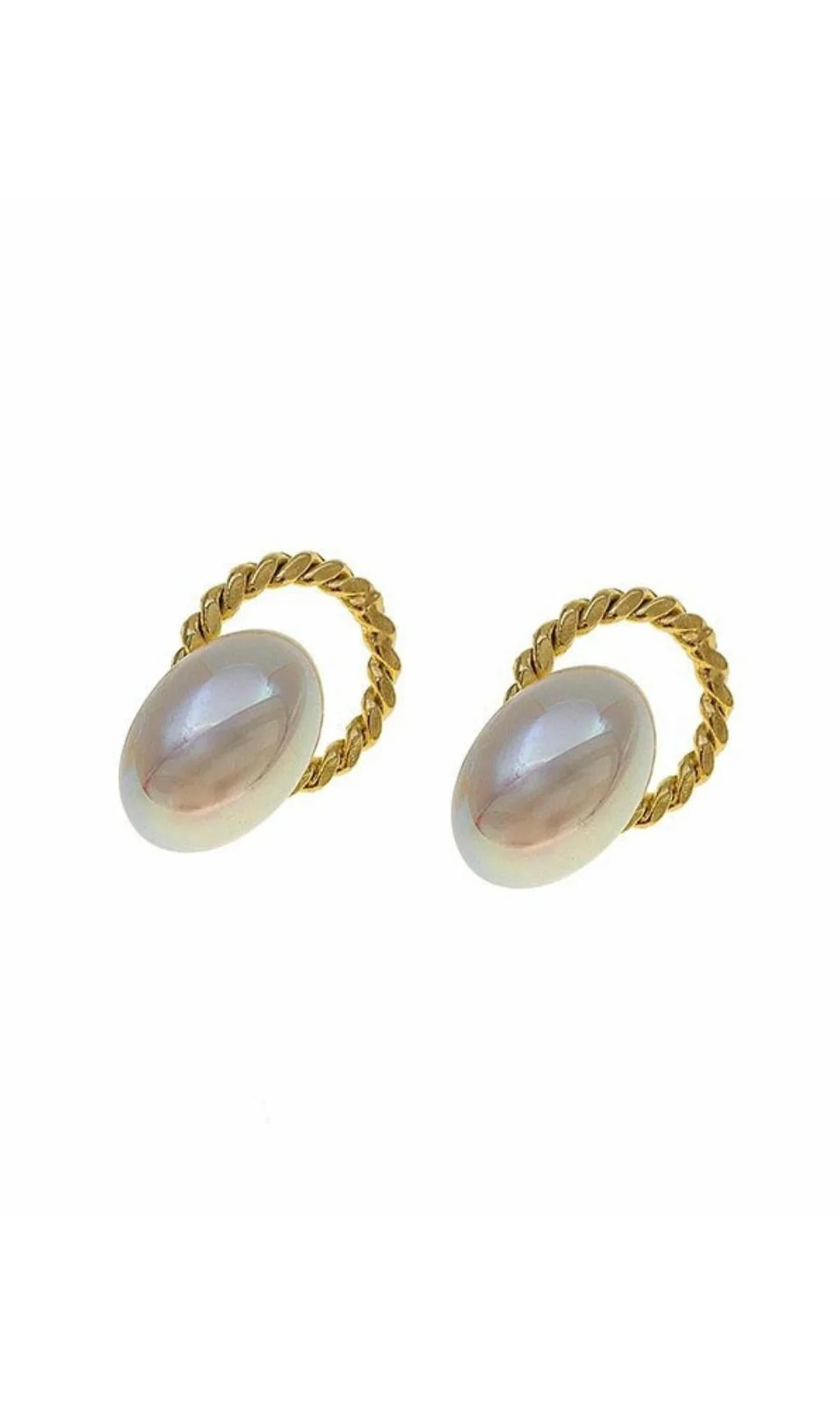 SILVER ARTIFICIAL PEARL EARRINGS