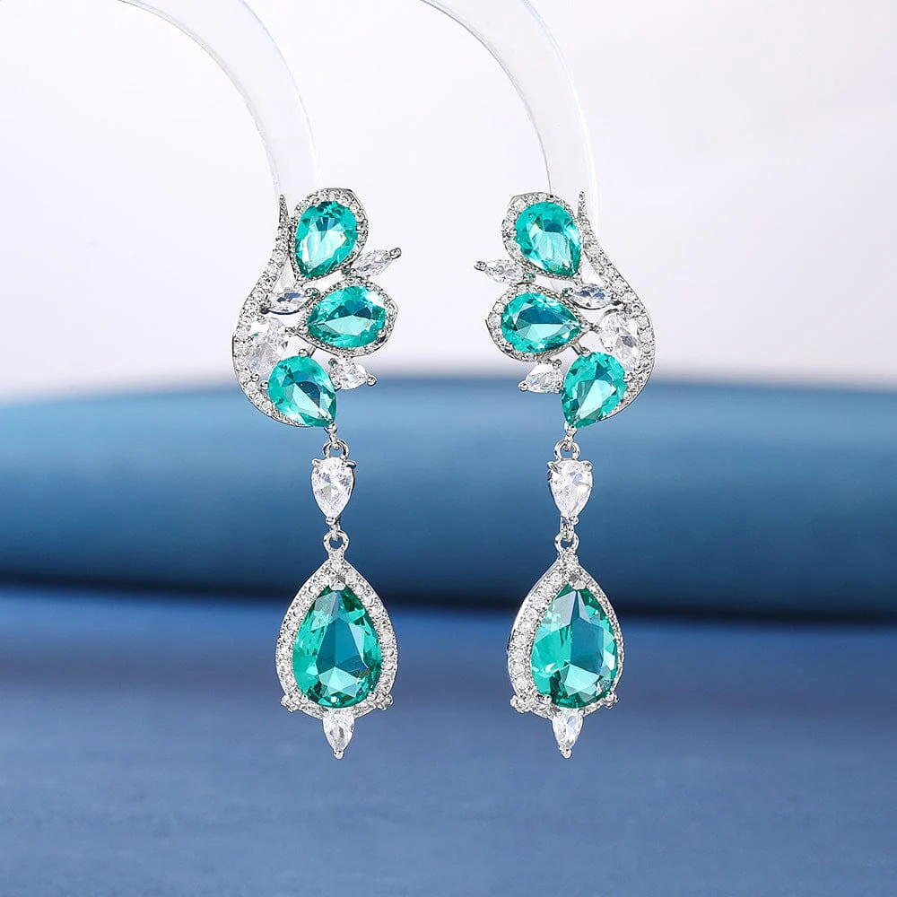 DIAMOND BUTTERFLY TOPAZ EARRINGS