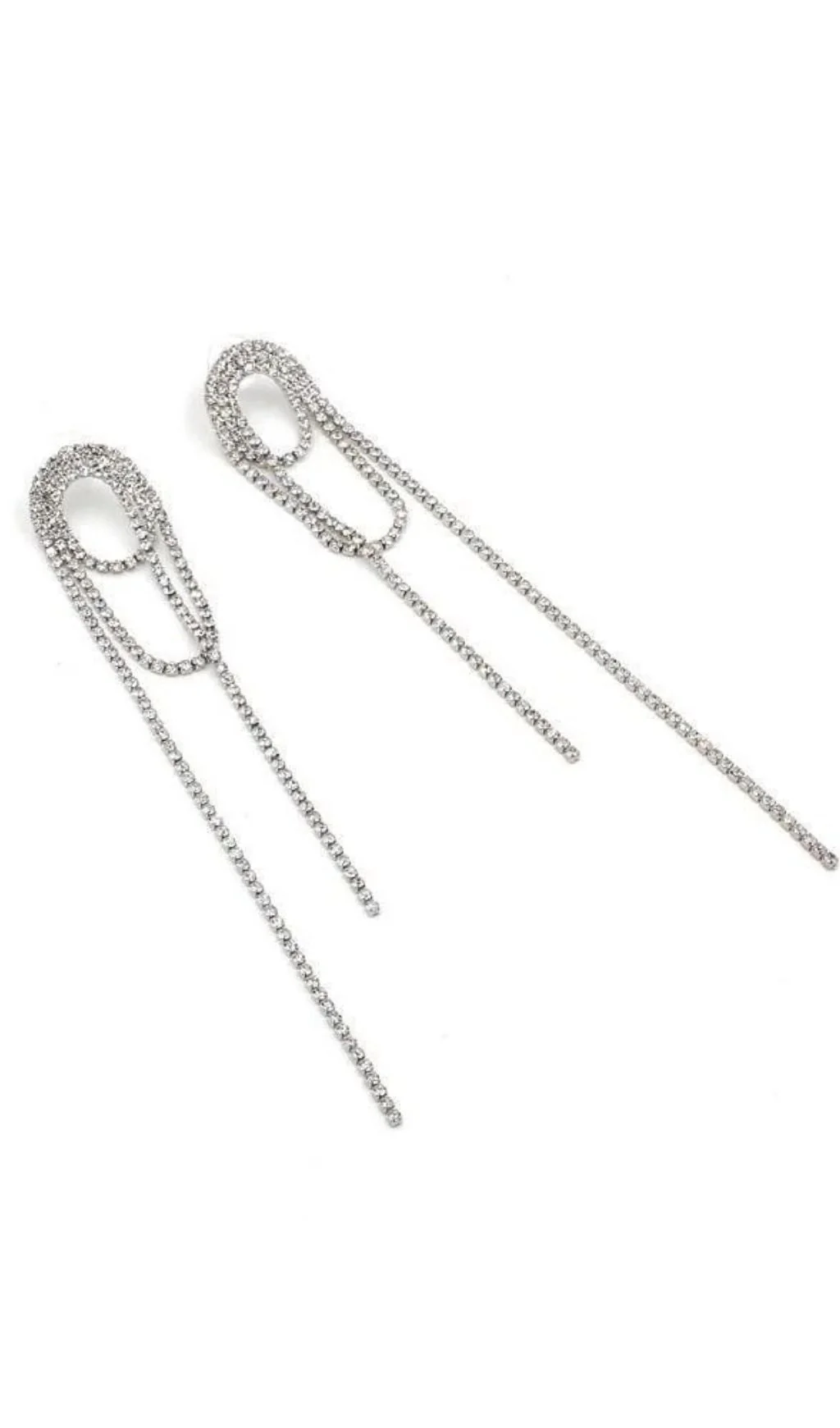 SLIVER DIAMANTE TASSELEARRINGS