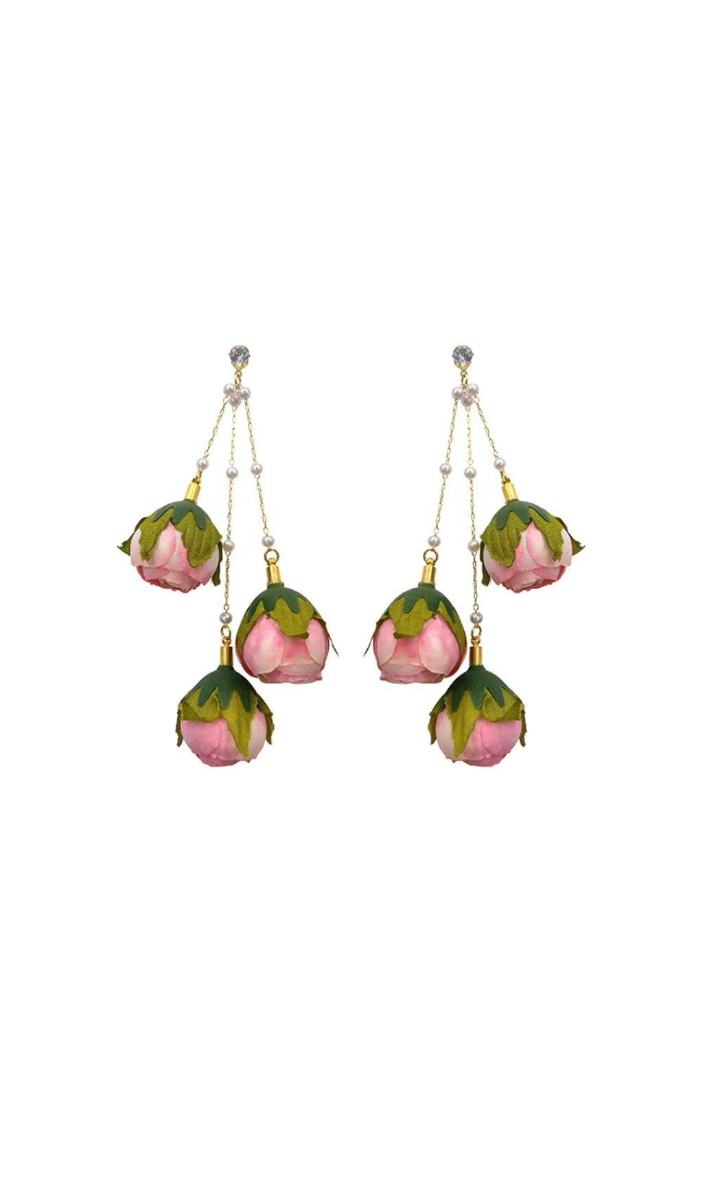 IMITATION ROSE TASSEL EARRINGS