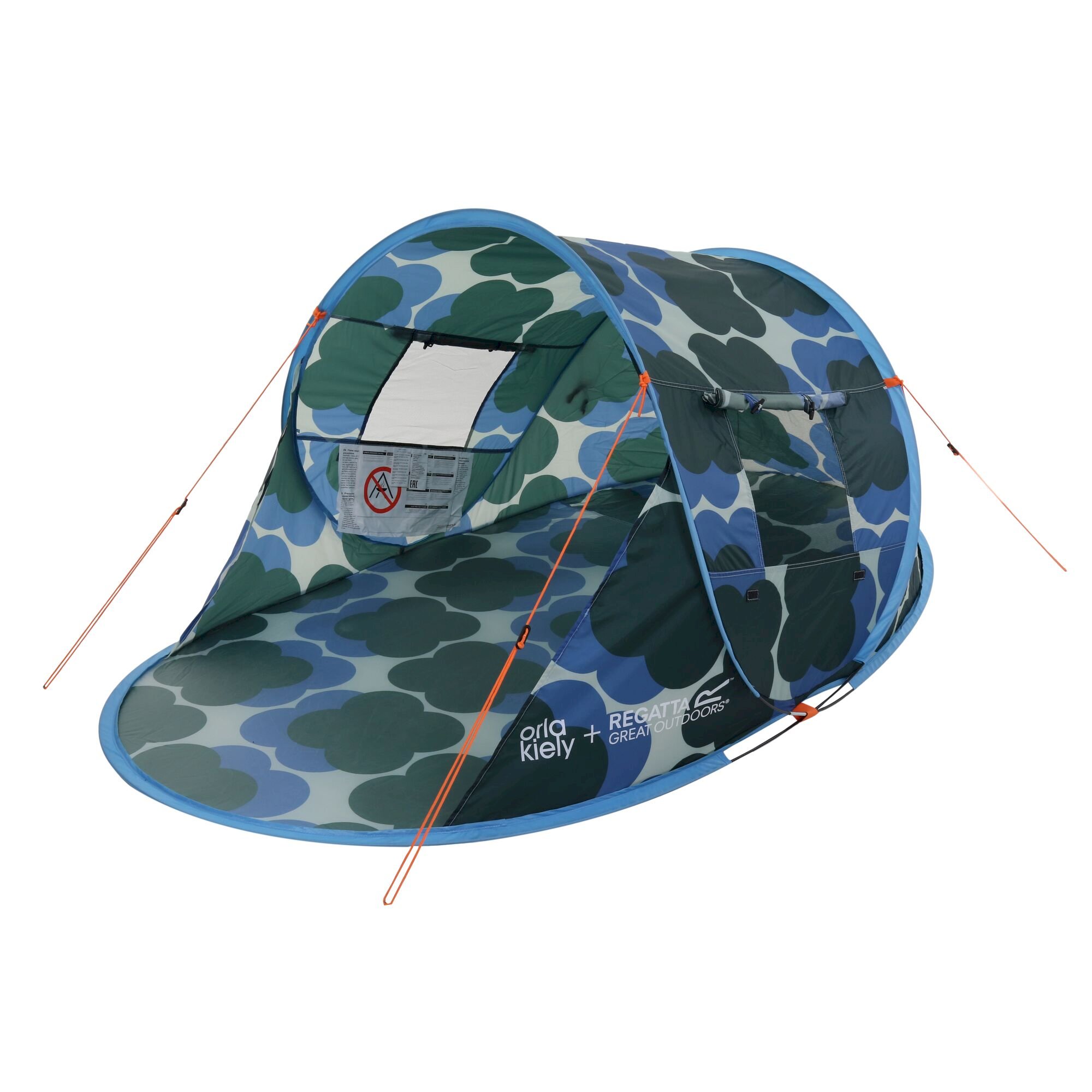 Orla Kiely Floral Pop-up Beach Shelter | Shadow Flower Blue