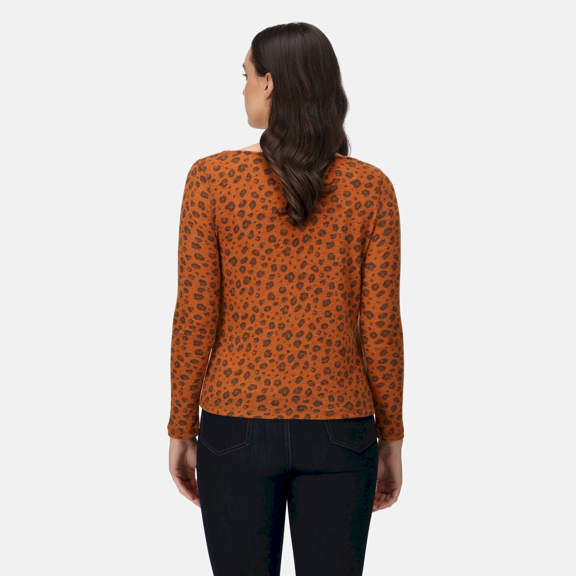 Women's Frayda Cowl Neck Top | Copper Almond Animal