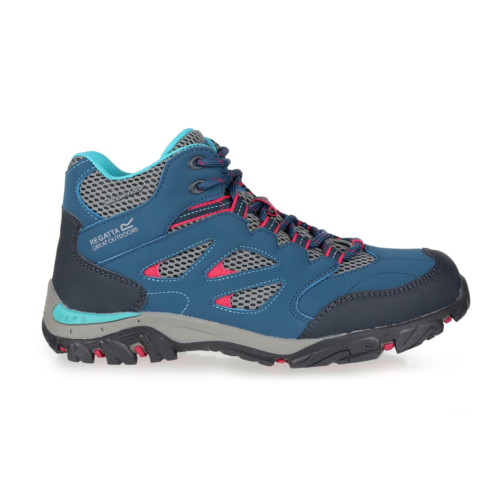 Kids' Holcombe Waterproof Mid Walking Boots | Moroccan Blue Duchess