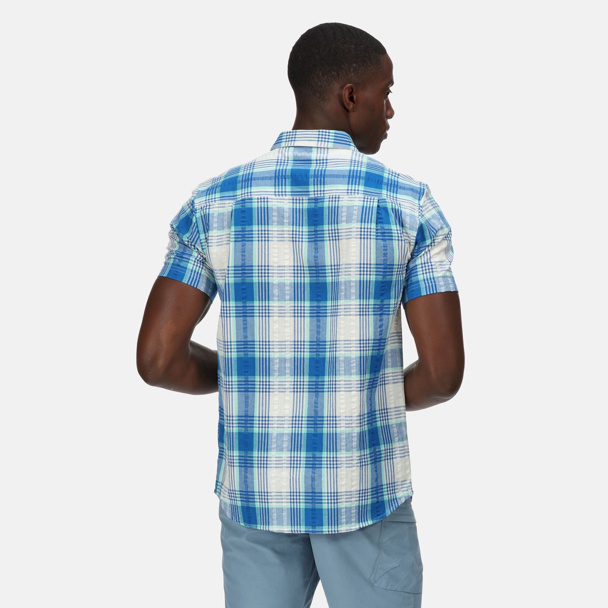 Men's Deakin IV Short Sleeve Shirt | Lapis Blue Check