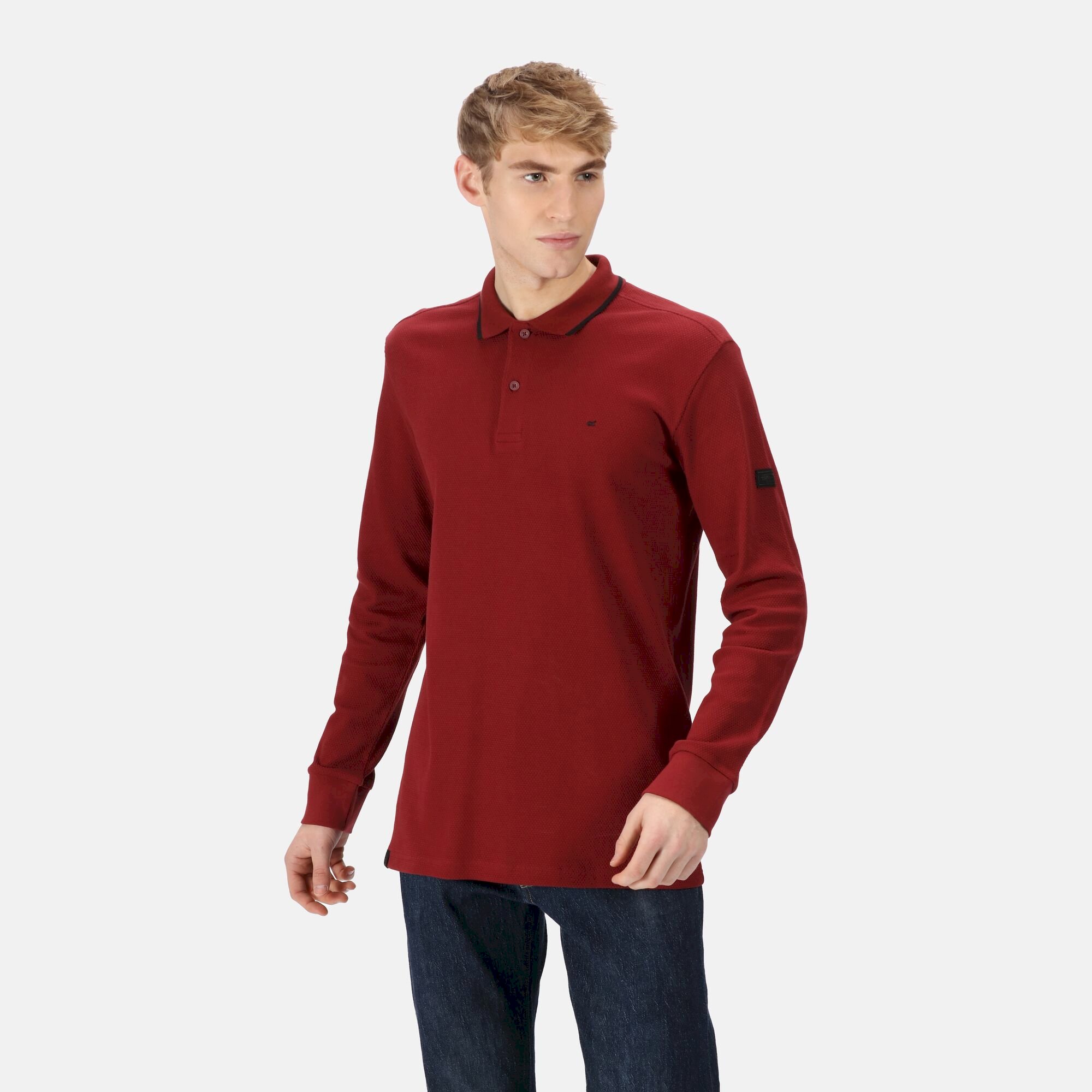 Men's Leaonzo Long Sleeved Polo Shirt | Syrah Red