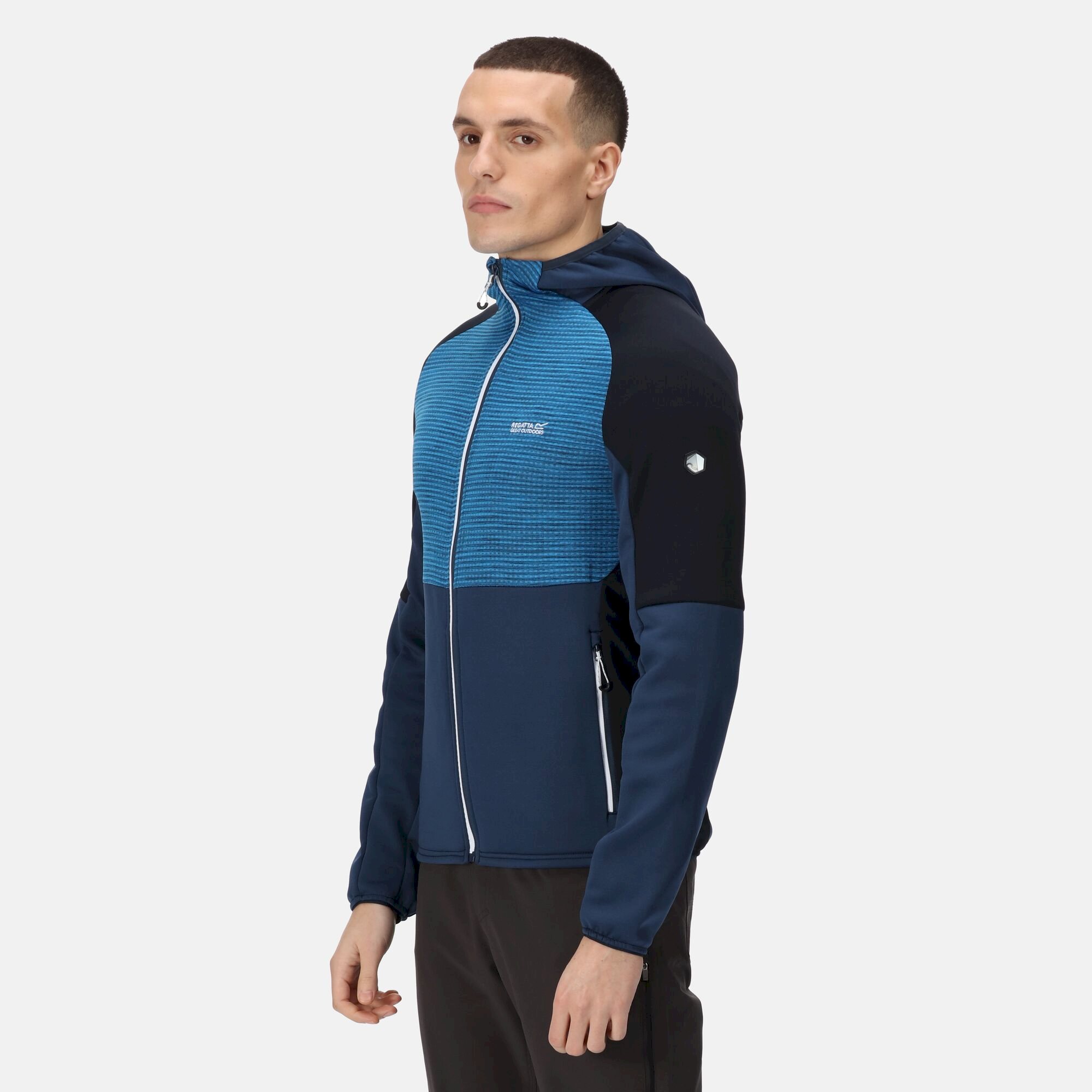 Men's Attare Softshell Hooded Jacket | Admiral Blue Skydiver