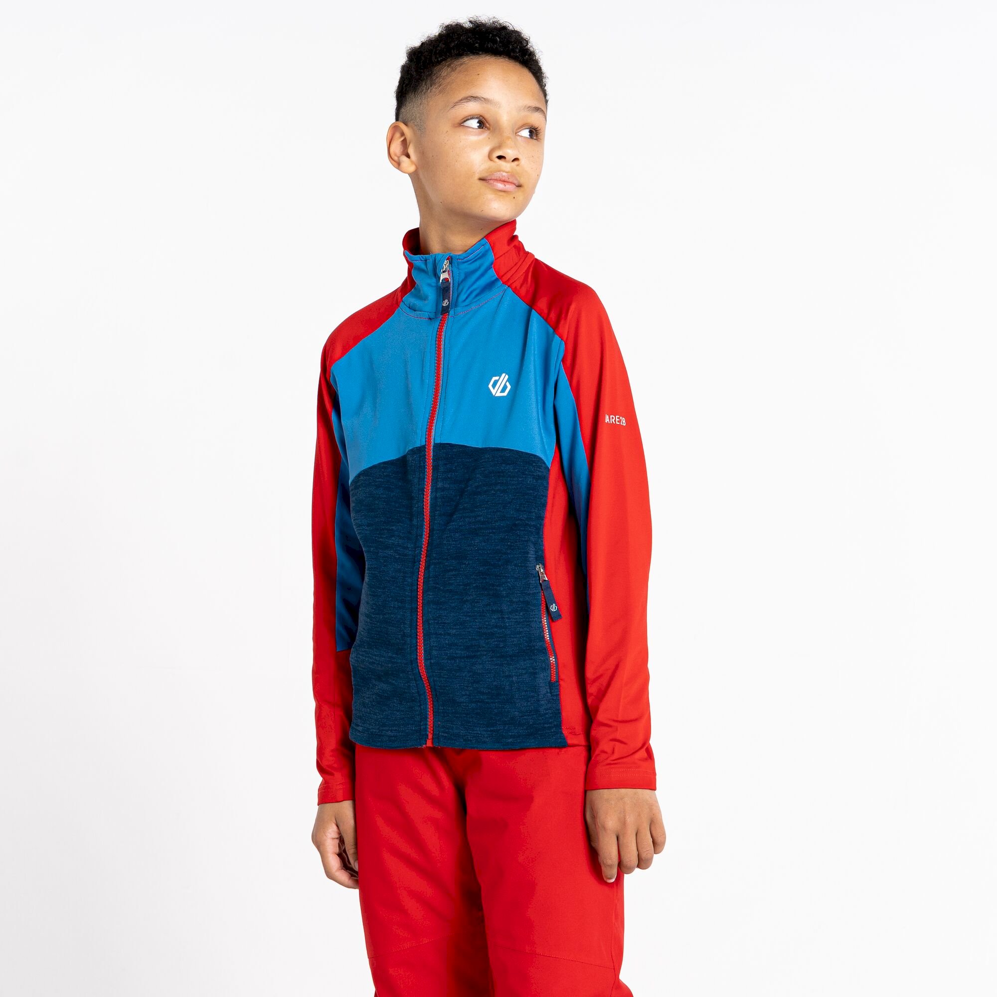 Dare 2b - Kids' Exception Recycled Core Stretch Midlayer | Danger Red