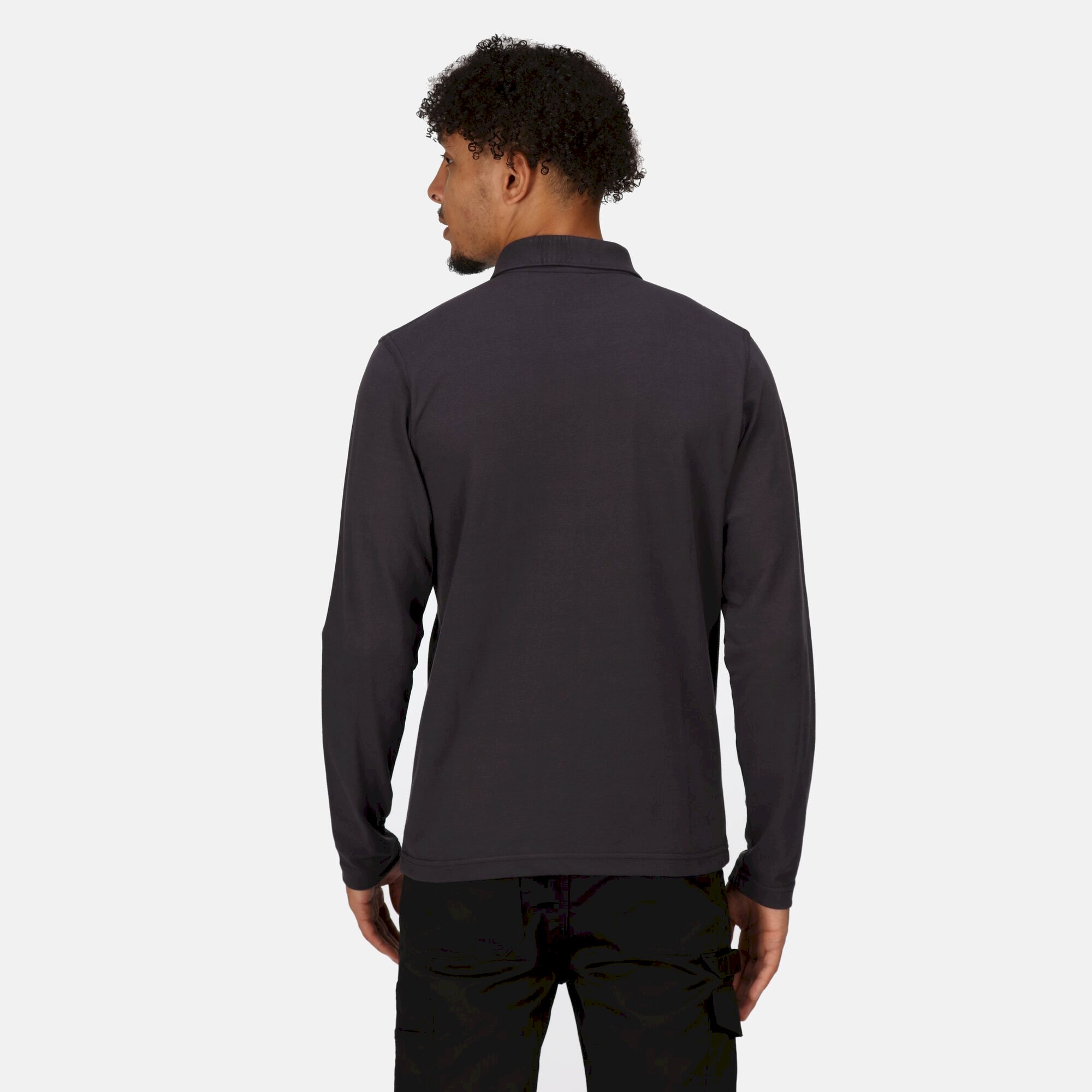 Men's 65/35 LS Polo Top | Seal Grey