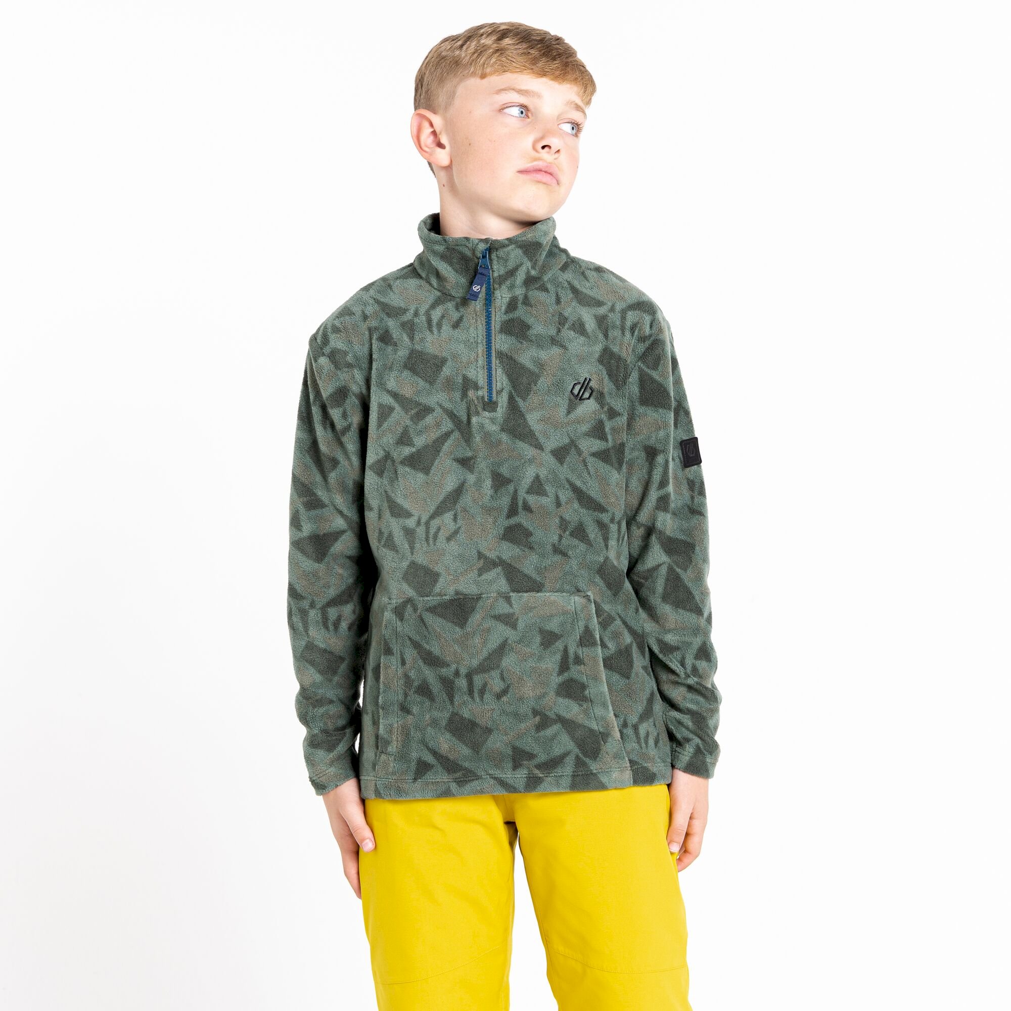 Dare 2b - Kids' Cushy Half Zip Fleece | Green Geo Print