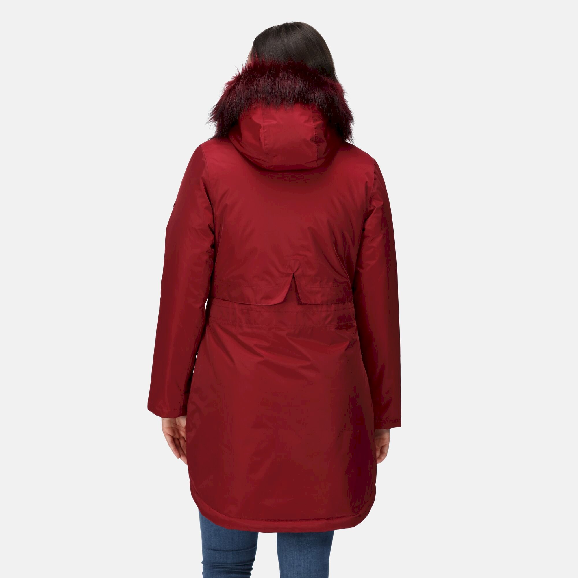 Women's Lyanna Fur Trim Parka Jacket | Cabernet