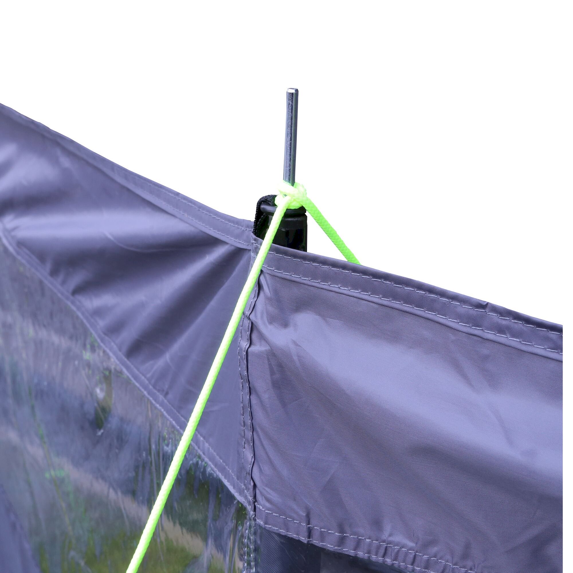 4 Pole Steel Wind Break | Lead Grey Prince of Wales Check