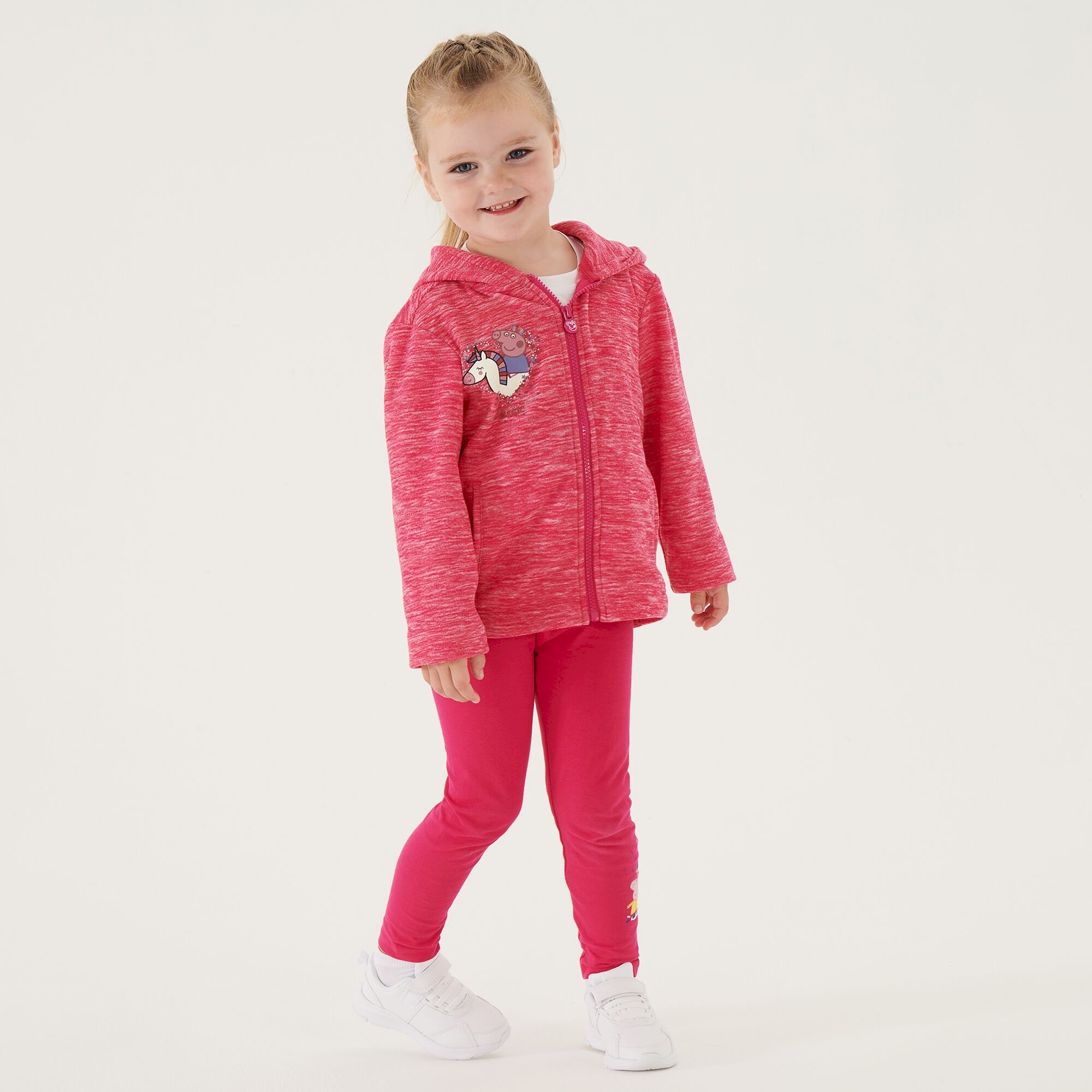 Peppa Pig Full Zip Fleece | Pink Fusion Marl