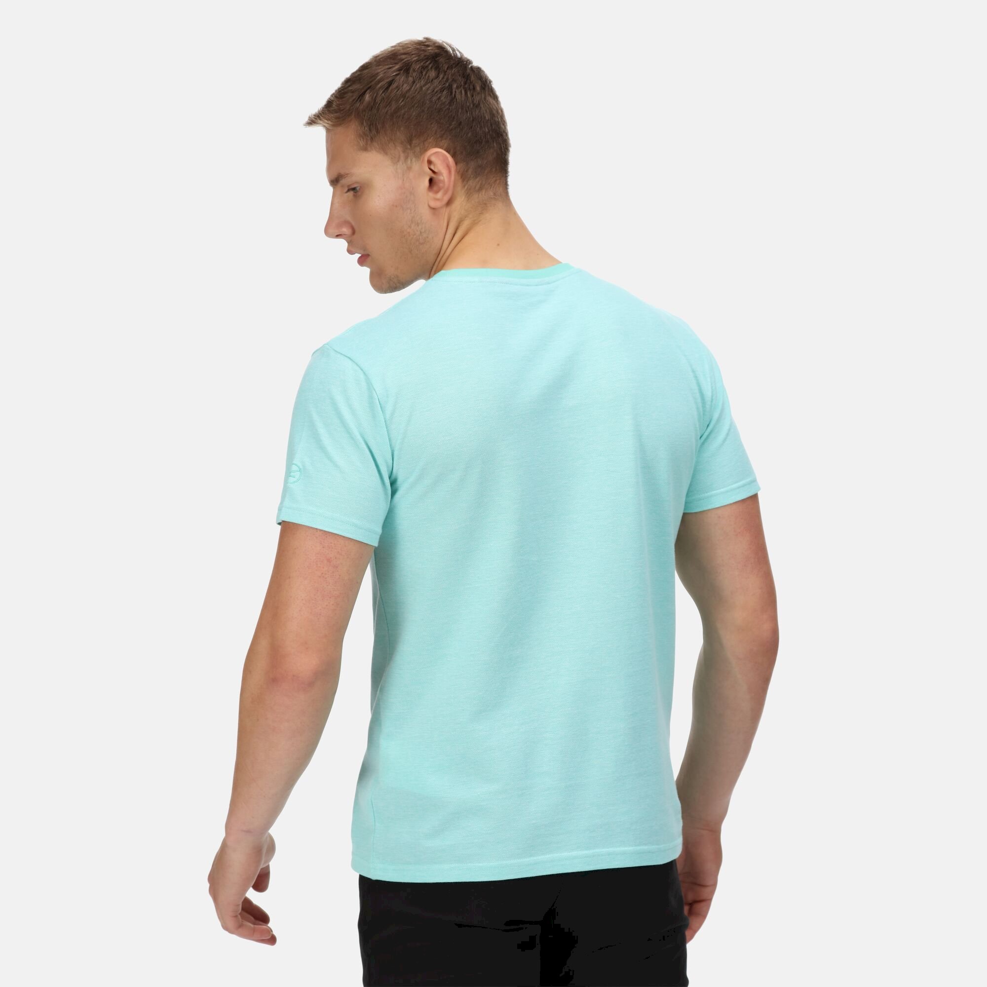 Men's Caelum T-Shirt | Opal Green Birdseye Pique