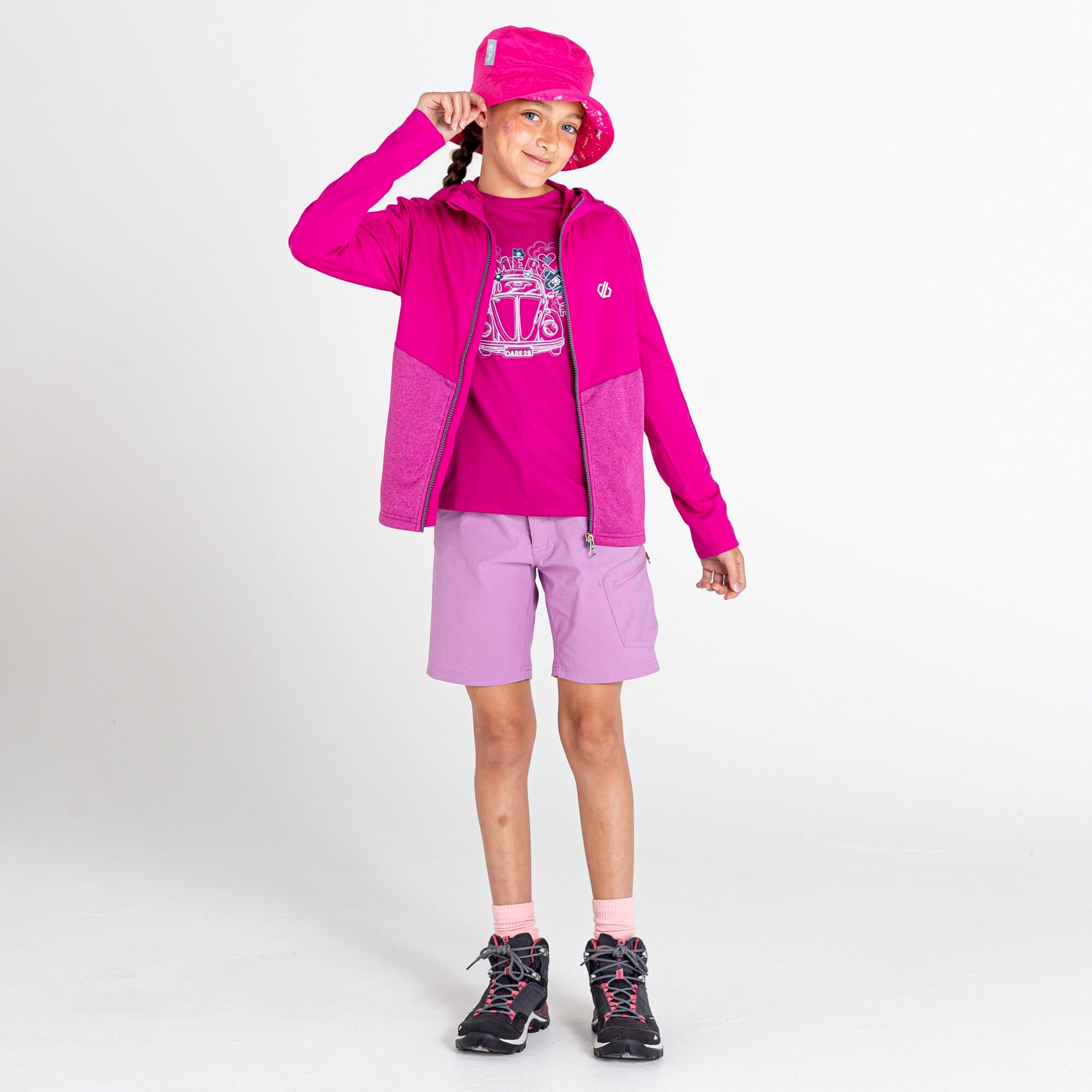 Dare 2b - Kids' Hastily Core Recycled Stretch Midlayer | Fuchsia Marl