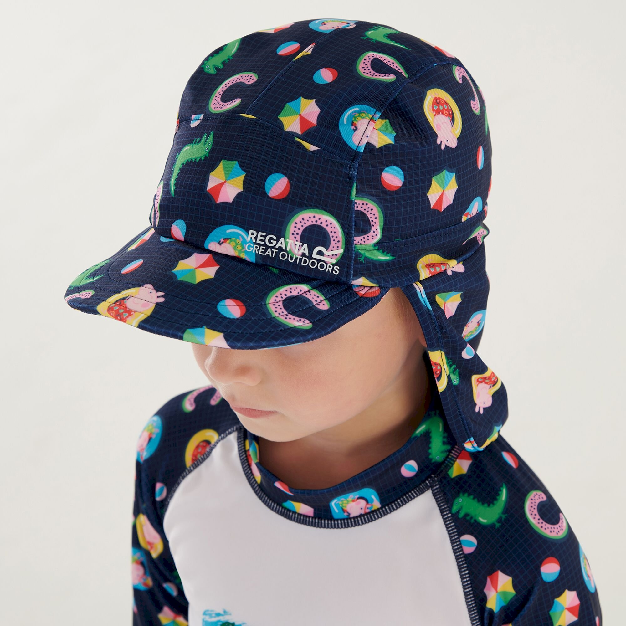 Peppa Pig Protect Sunshade Neck Protector Cap | Navy