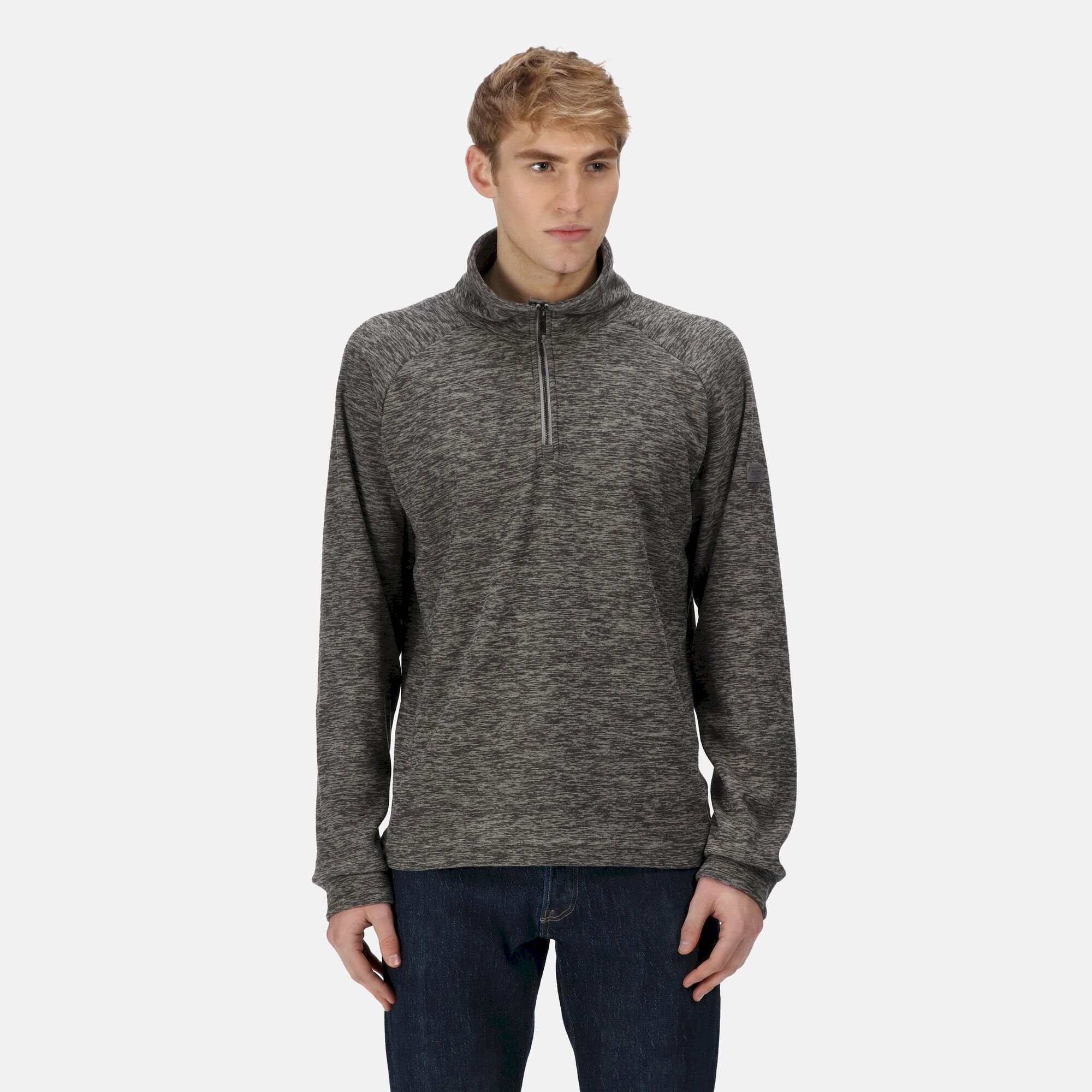 Men's Eithan Quarter Zip Fleece | Storm Grey Marl