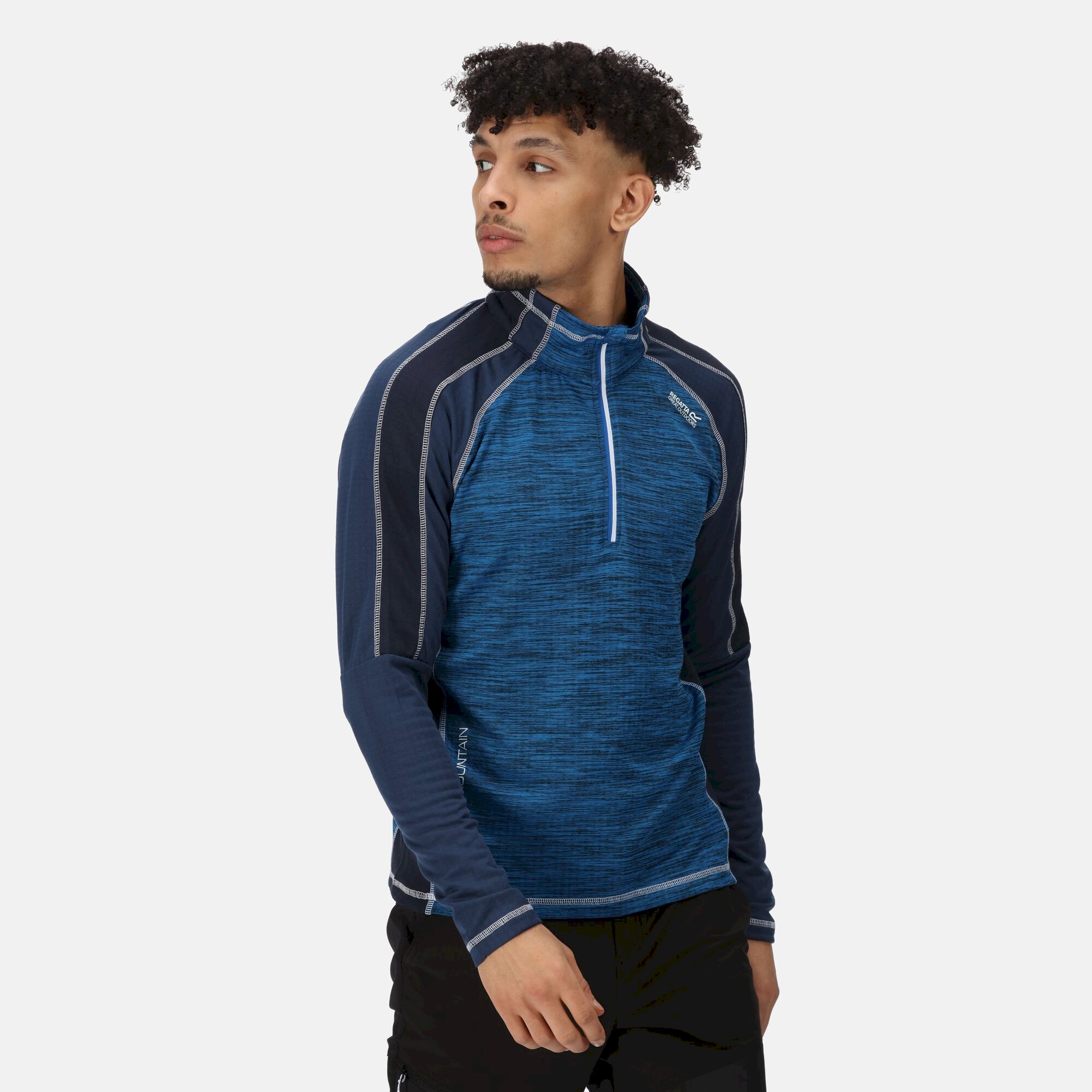 Men's Hepley Half Zip Lightweight Fleece | Skydiver Admiral Blue