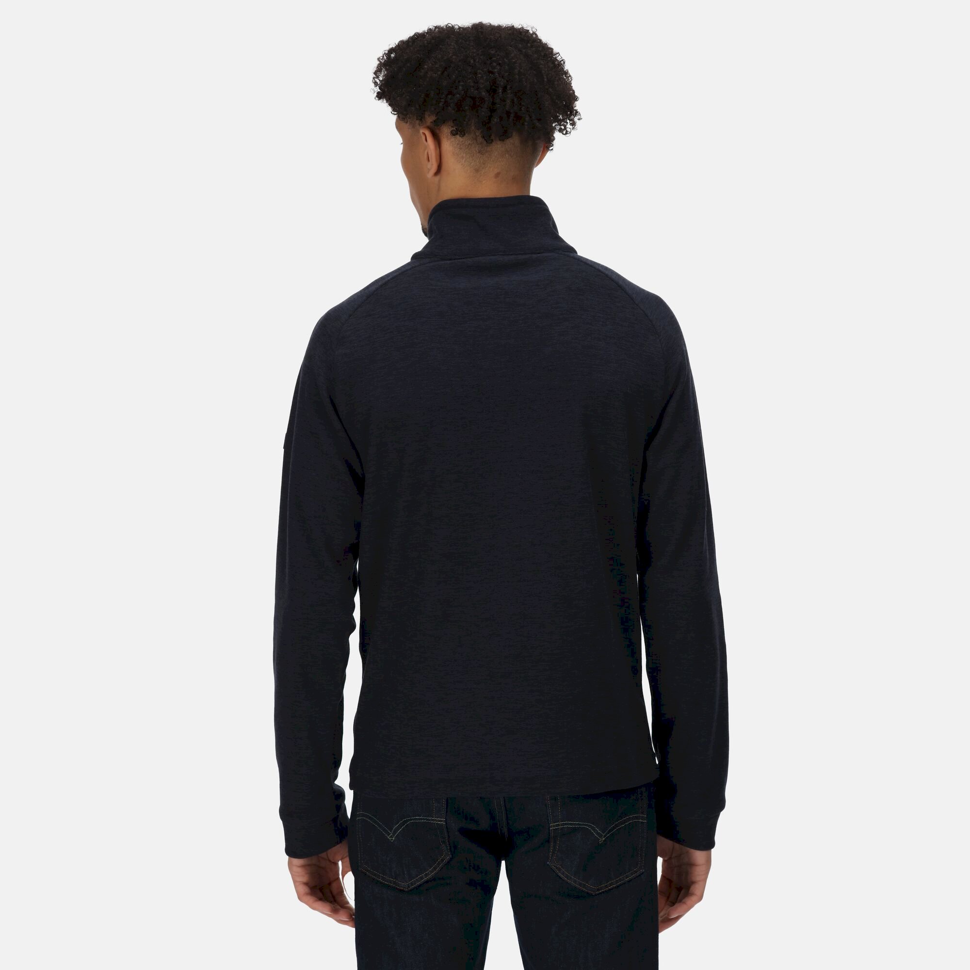 Men's Eithan Quarter Zip Fleece | Navy Black Marl