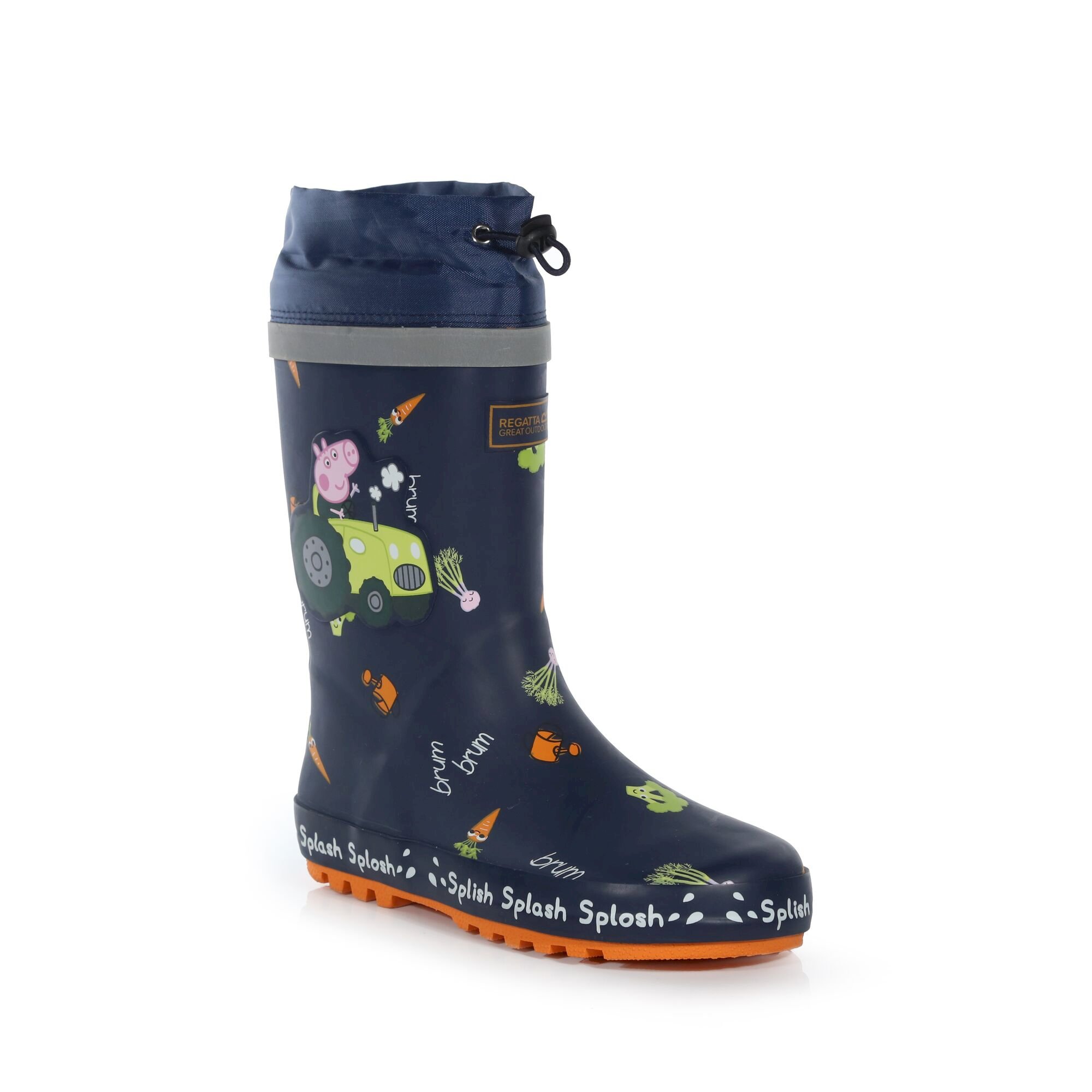 Peppa Pig Splash Wellies | Navy Tractor
