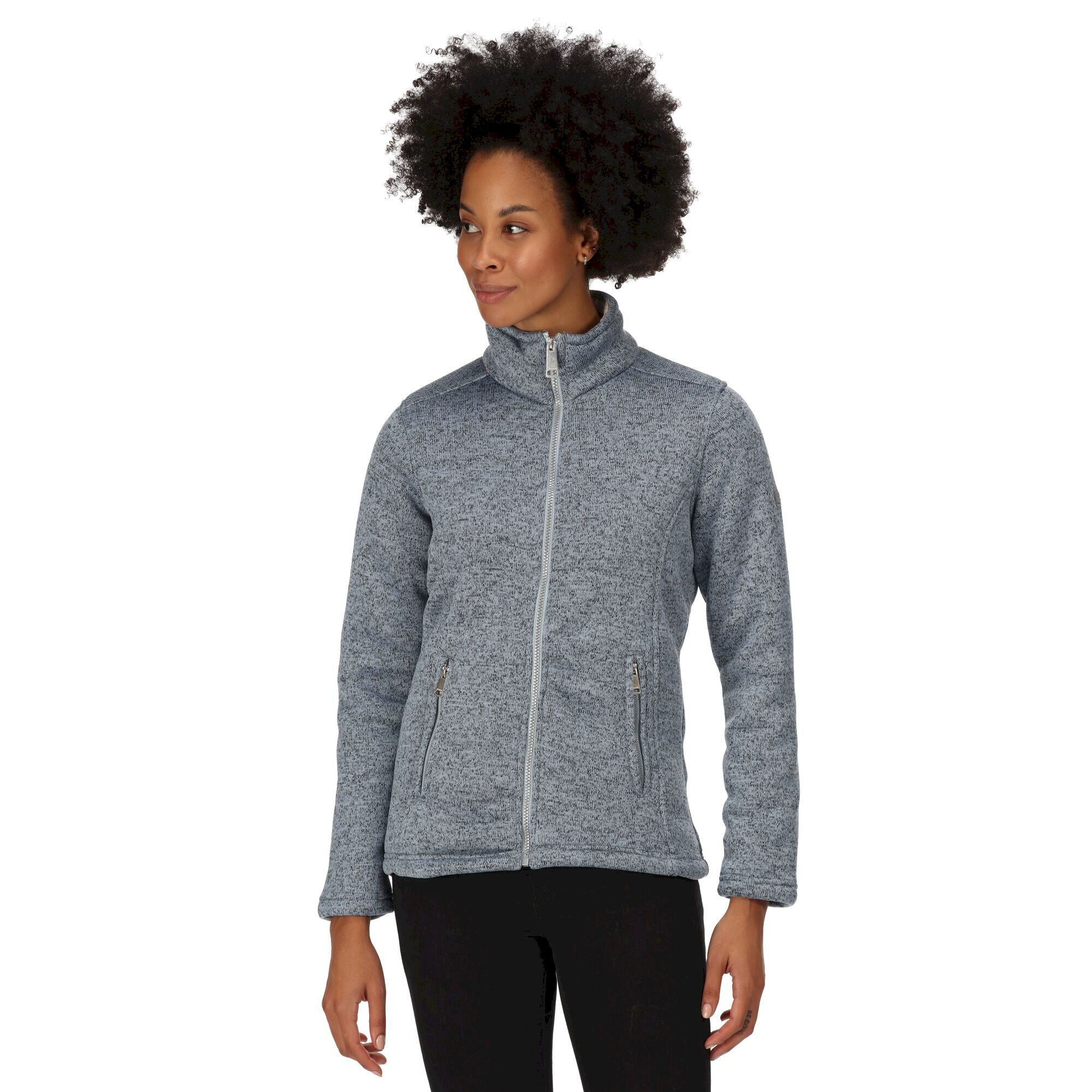 Women's Razia II Full Zip Bonded Fleece | Ice Grey Light Vanilla