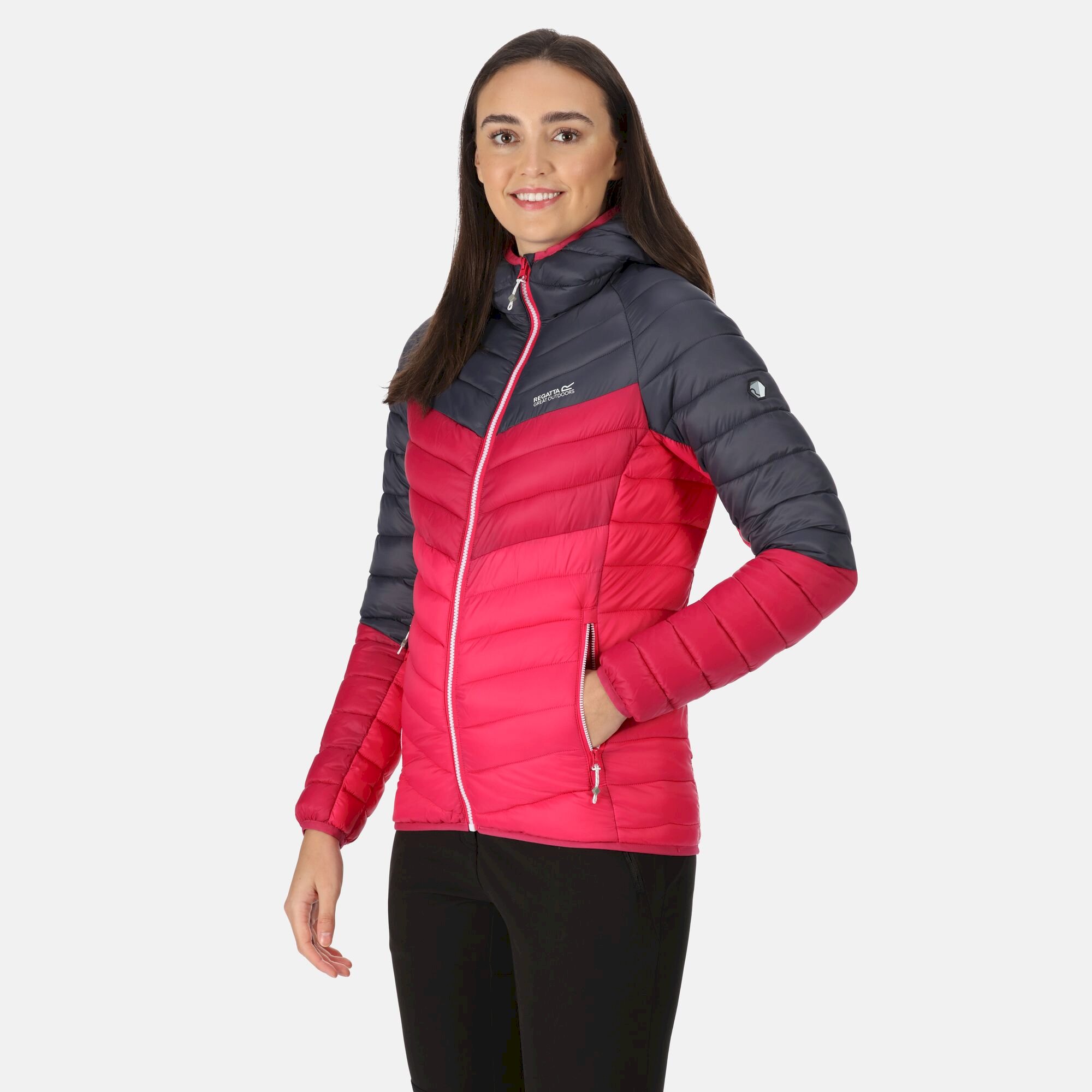 Women's Harrock Lightweight Puffer Jacket | Seal Grey Berry Pink Pink Potion