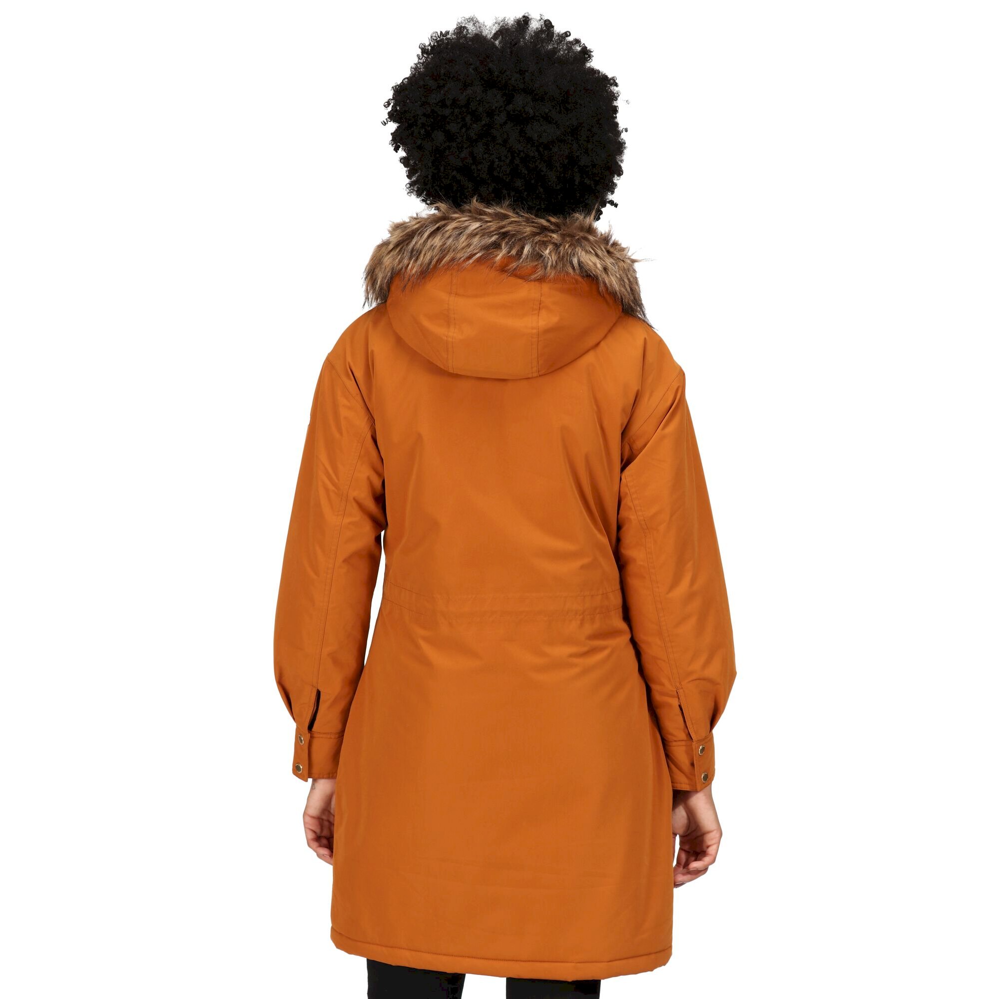 Women's Shiloh Fur Trim Parka Jacket | Copper Almond