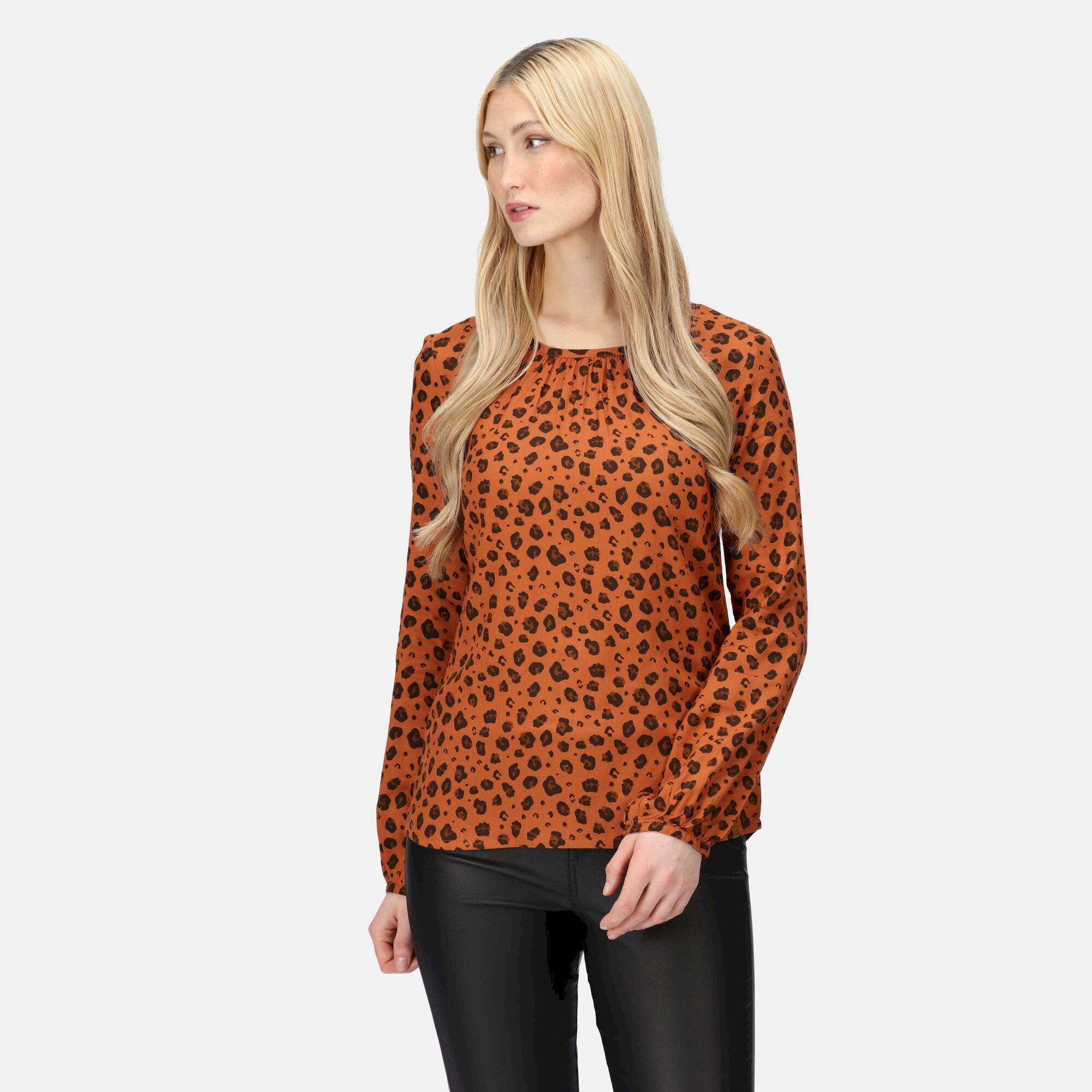Women's Hadria Printed Blouse | Copper Almond Animal
