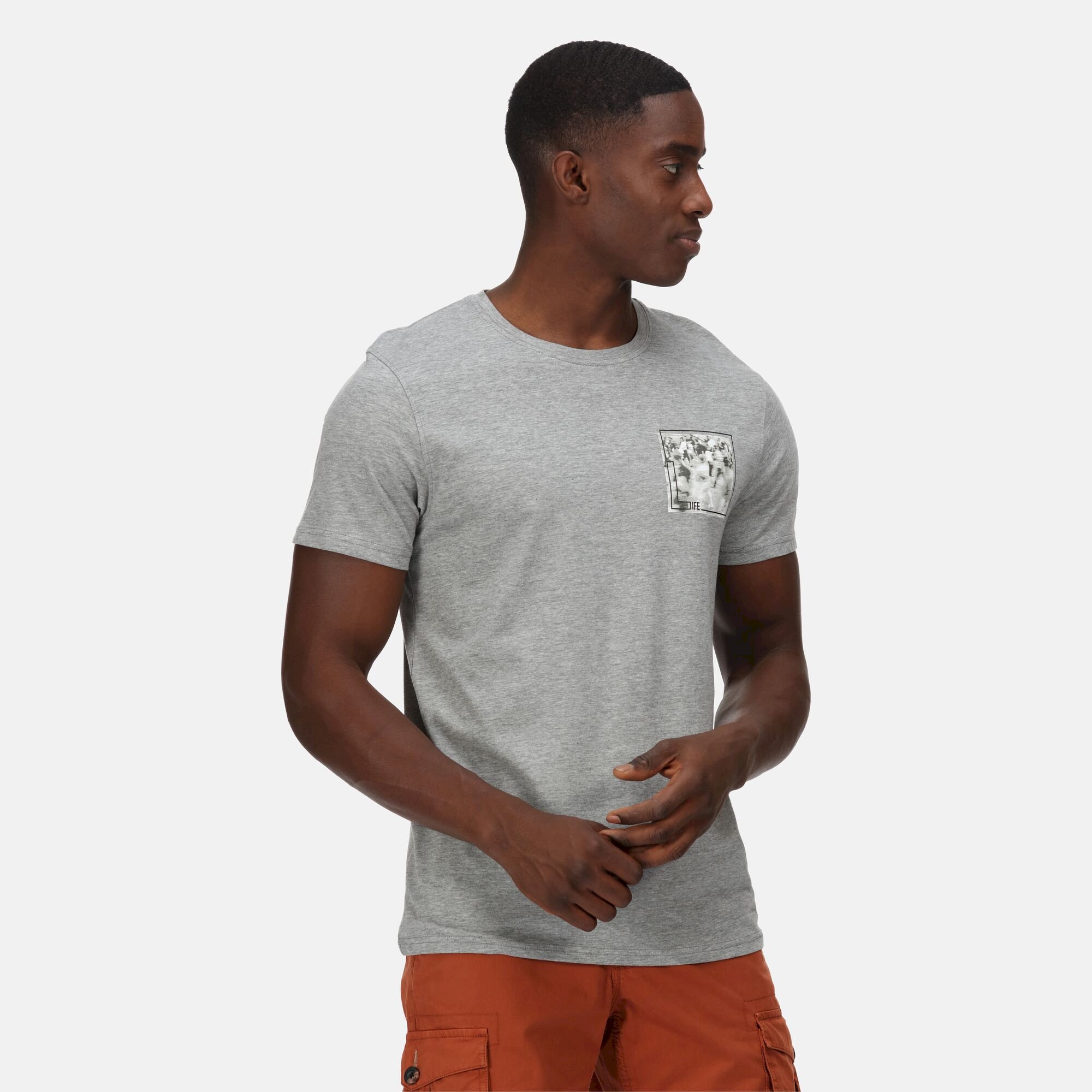 Men's Cline VI Cotton T-Shirt | Silver Grey Marl