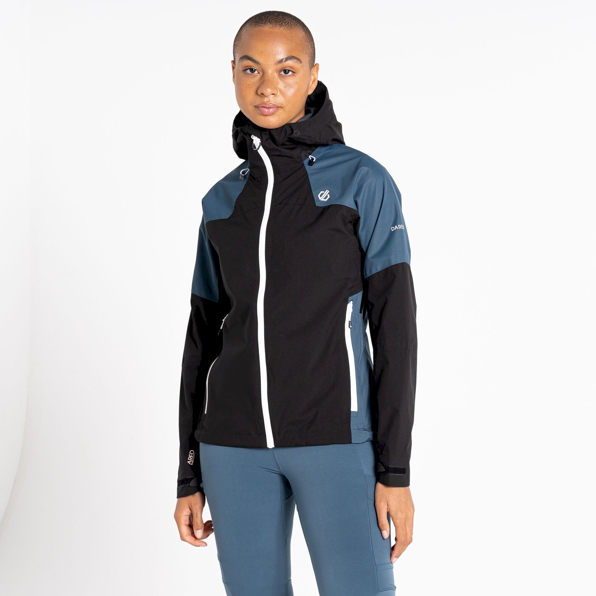 Dare 2b - Women's Checkpoint III Recycled Waterproof Jacket | Black Orion Grey