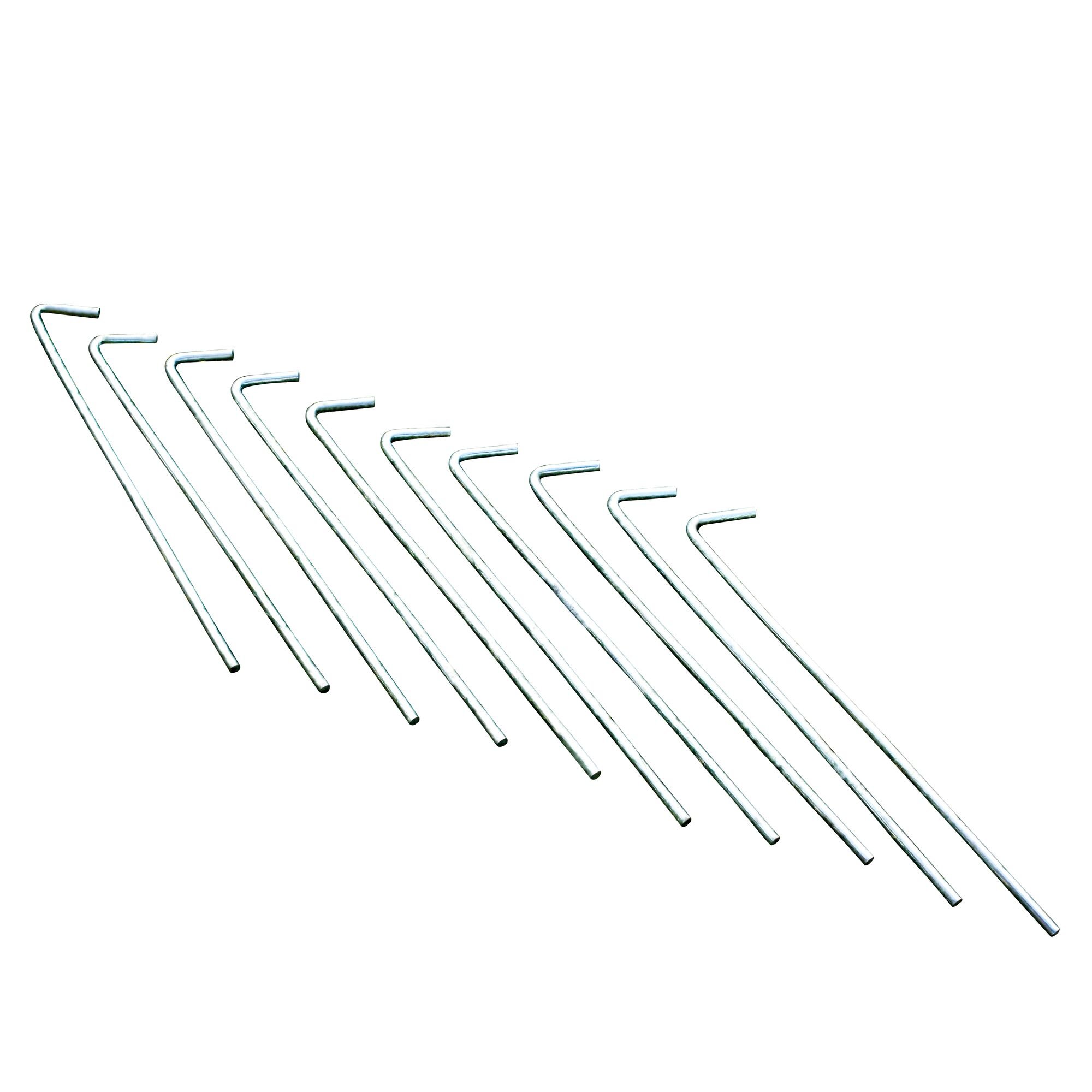 10 Pack 8 Inch Roundwire Steel Pegs | Misc