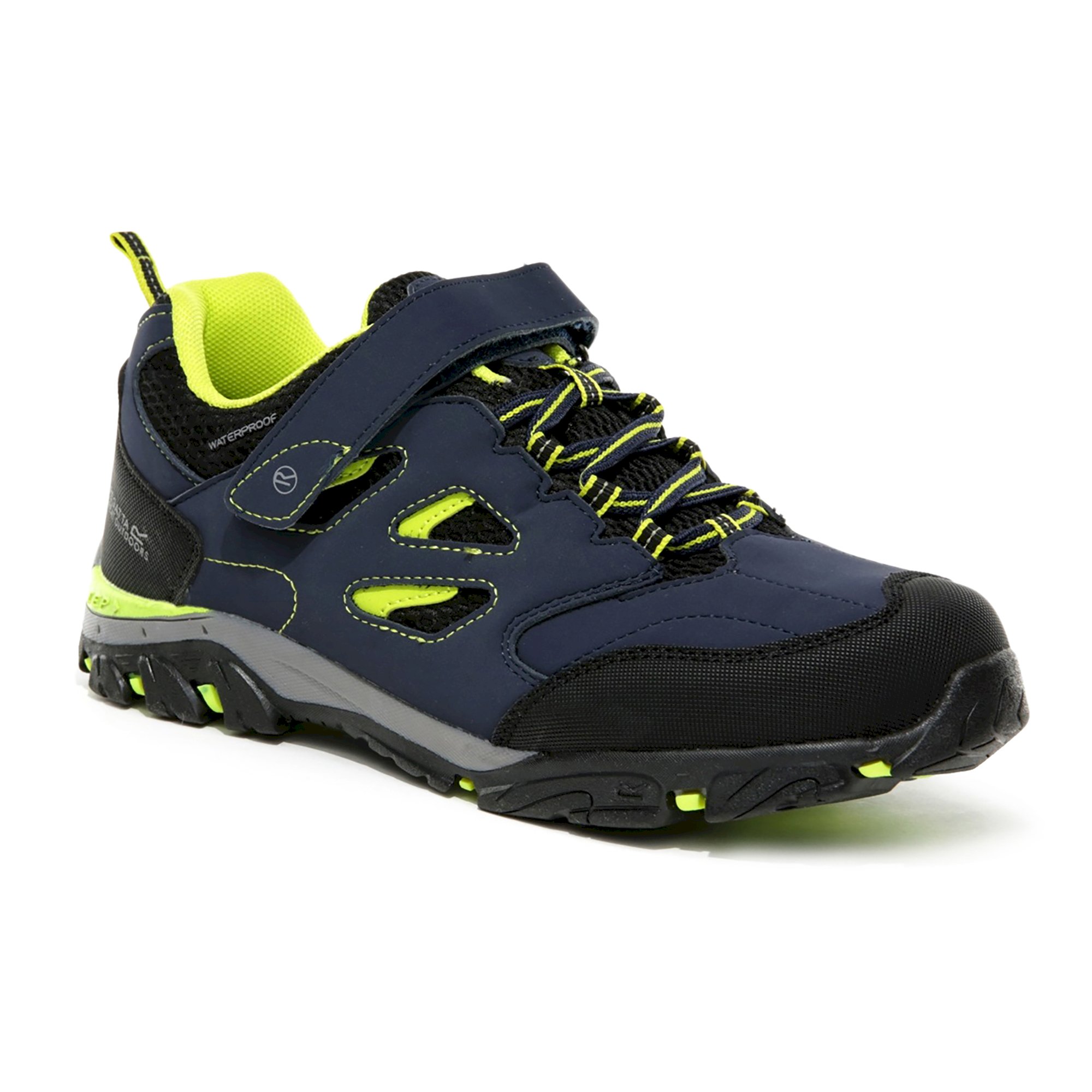 Kids' Holcombe V Waterproof Low Walking Shoes | Navy Lime Punch